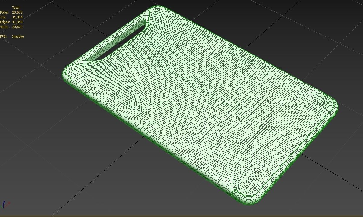 Cutting Board M1 Low-poly 3D model_13