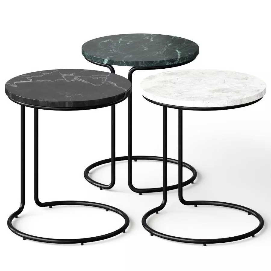 CB2 Watson Marble Side Table 3D model