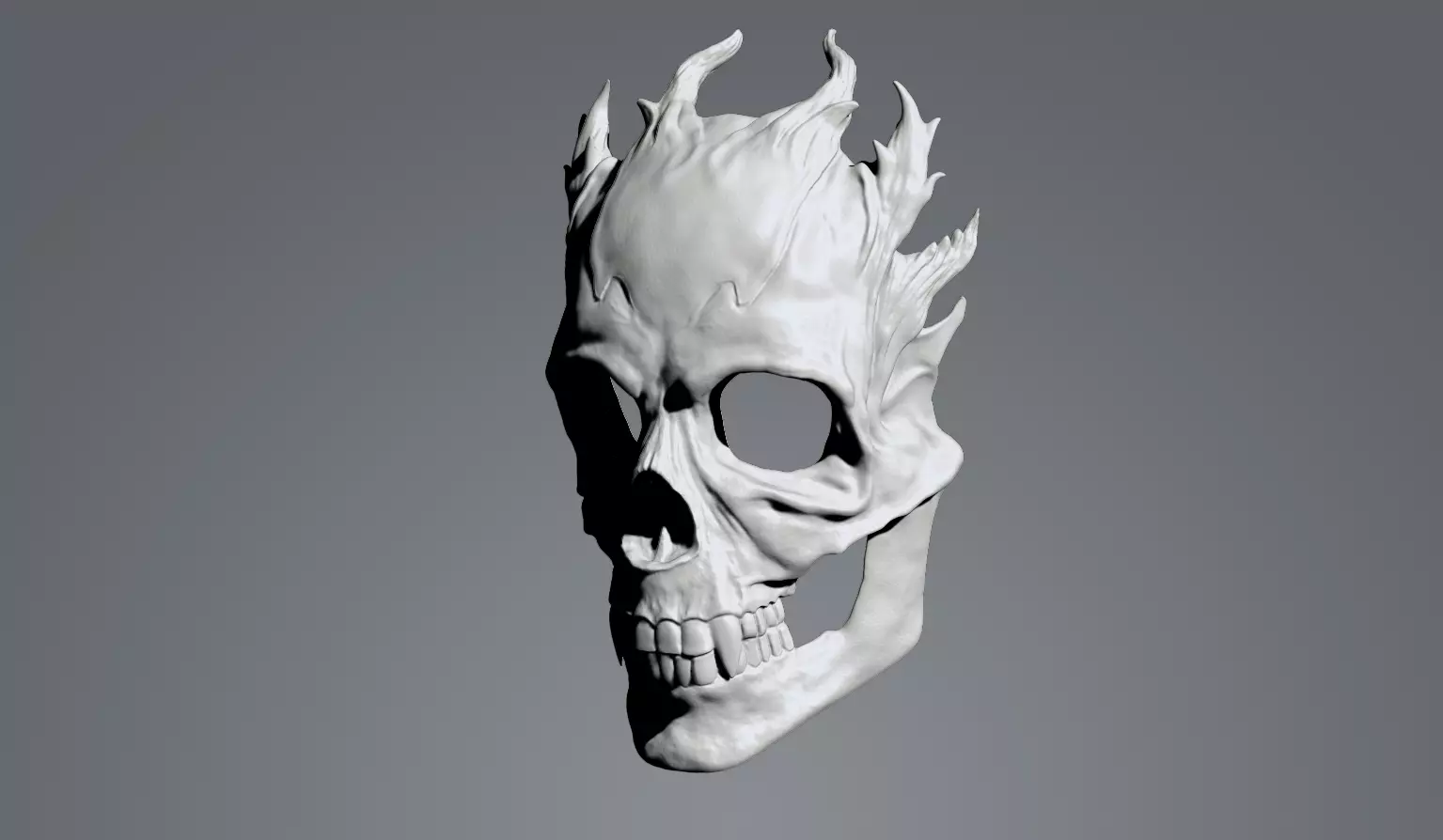 Mascara de un craneo demonio 3D print model_0