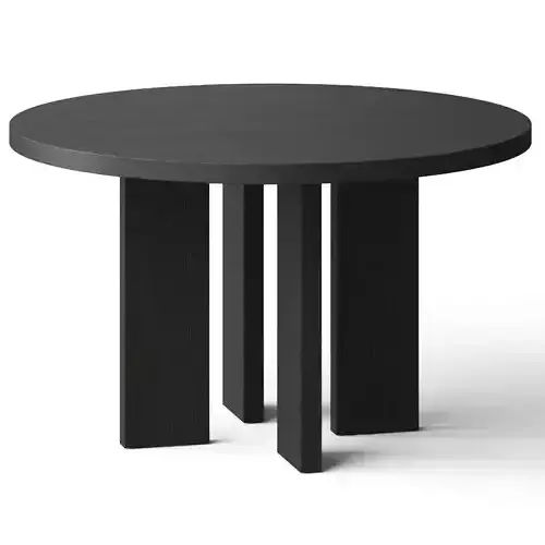 CB2 Shadow Blacked Dining Table