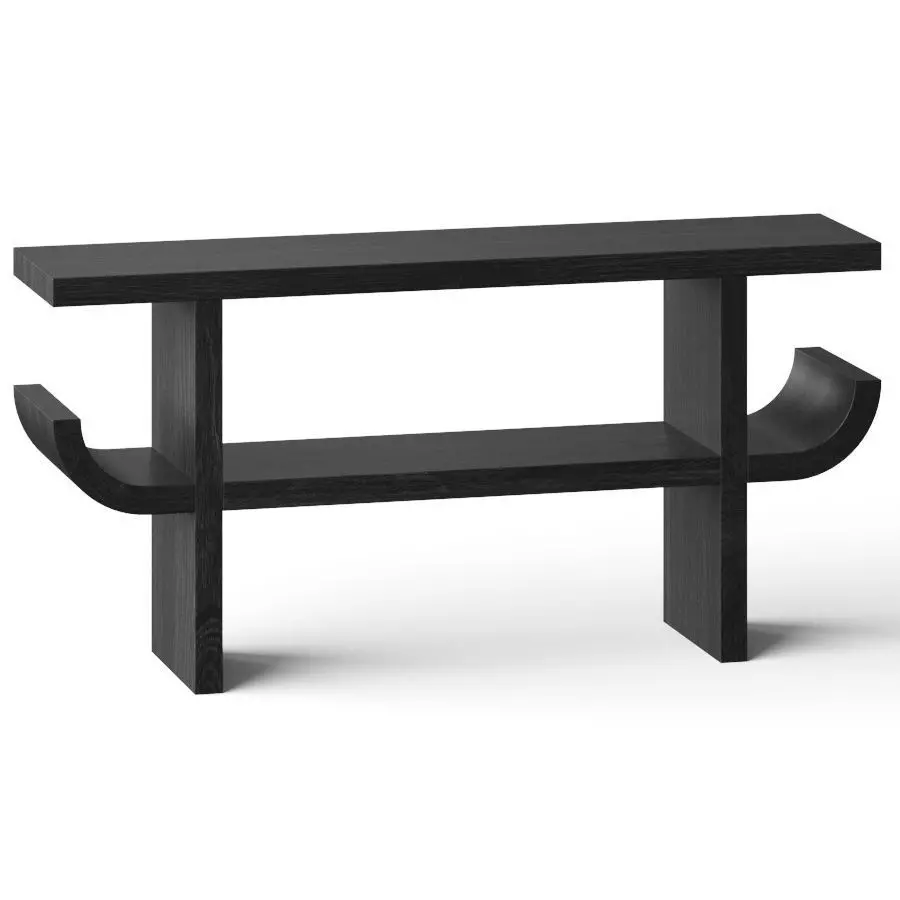 CB2 Pagoda Black Console Table 3D model_0