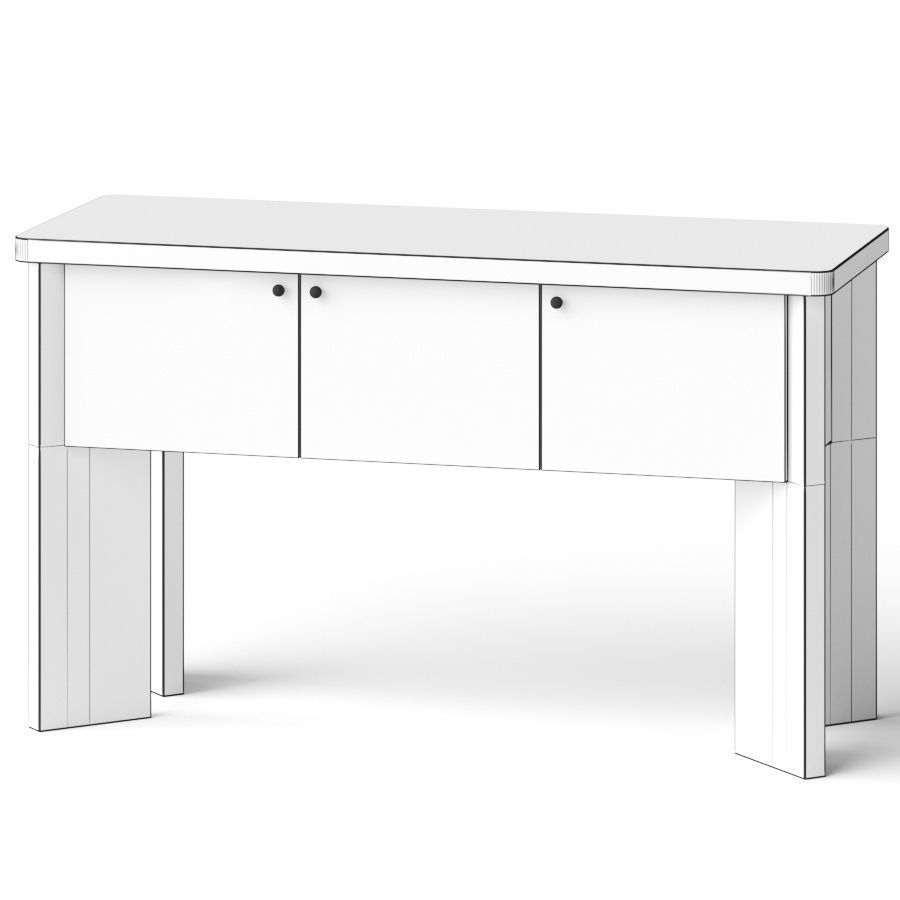 CB2 Shadow Blackened Wood Sideboard Console 3D model_1