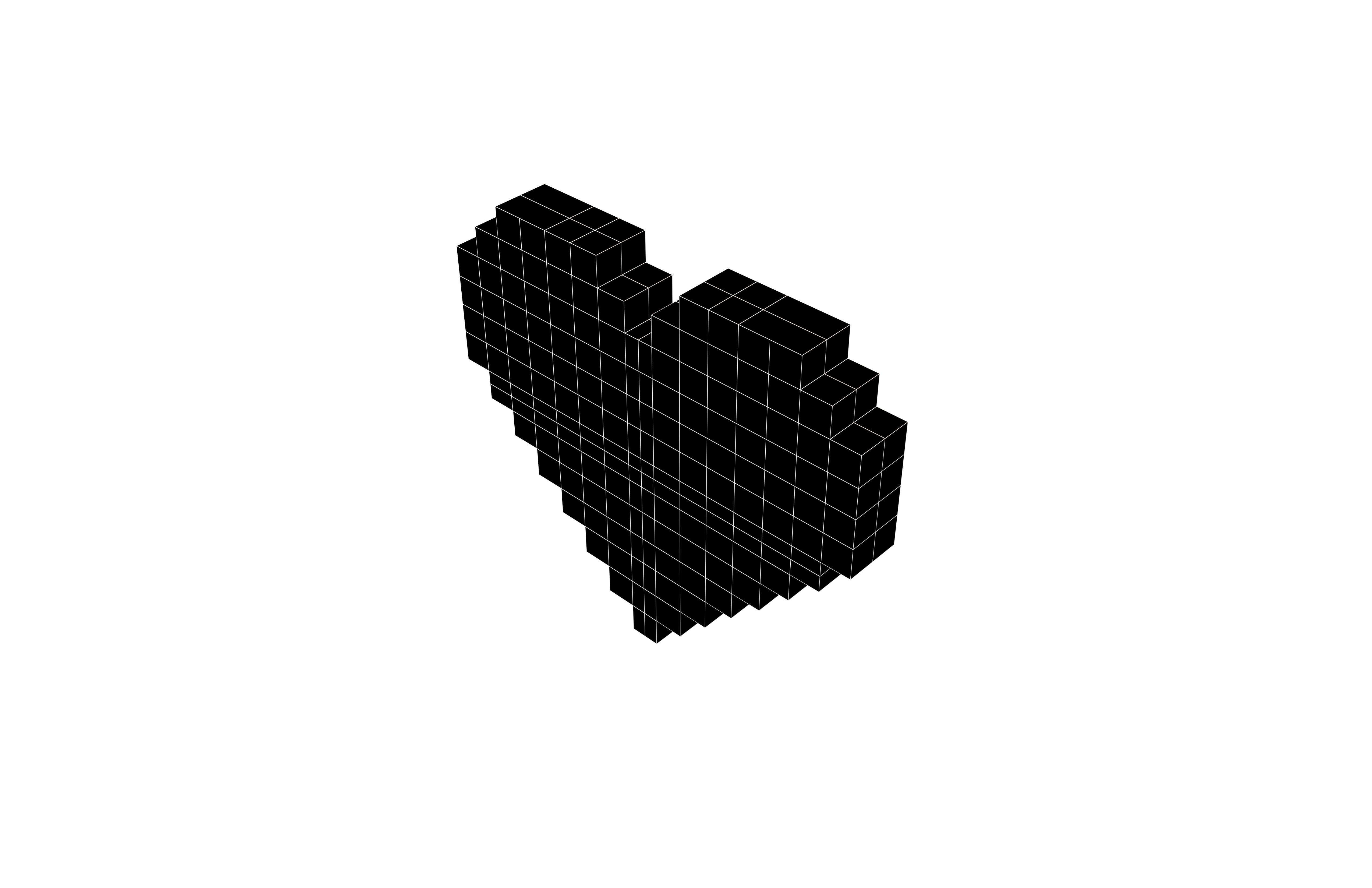 Pixel Heart v1 005 Low-poly 3D model_6