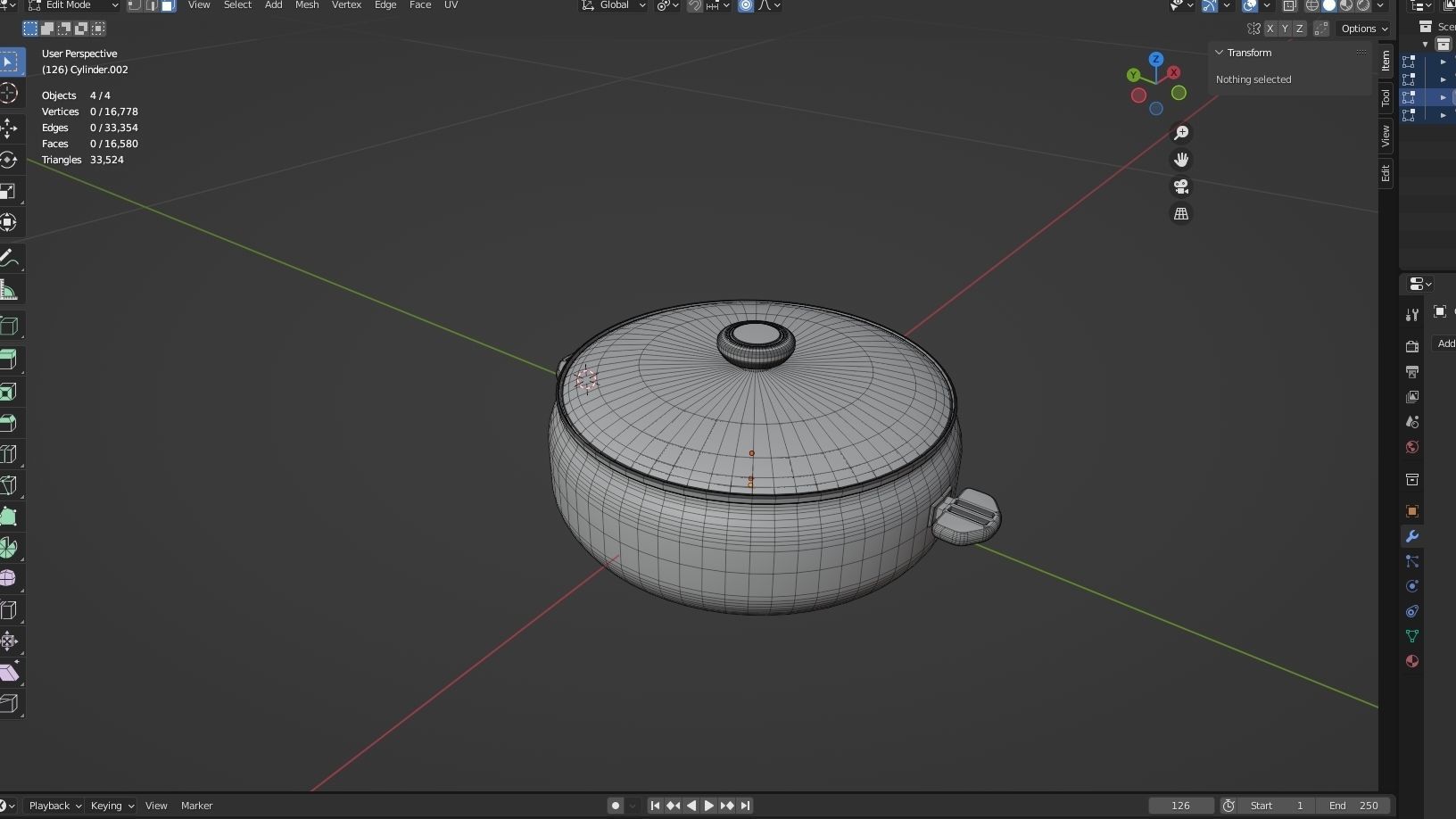 COOKWARE BLUE Low-poly 3D model_1