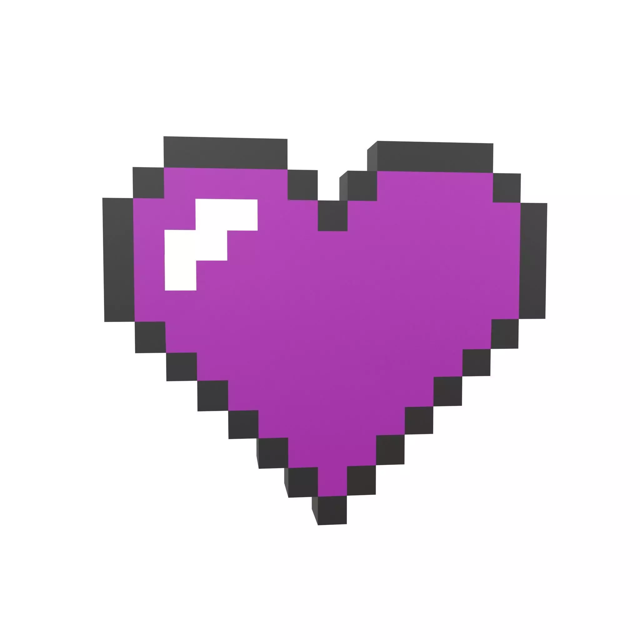 3D model Pixel Heart v1 006 VR / AR / low-poly | CGTrader