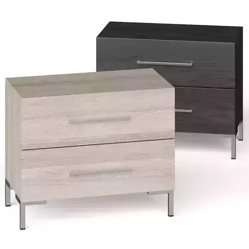 CB2 Link Wash Acacia Nightstand Bedside Table