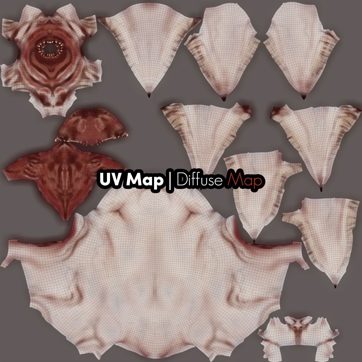 Alien Parasite 3DS Max 3D model_9