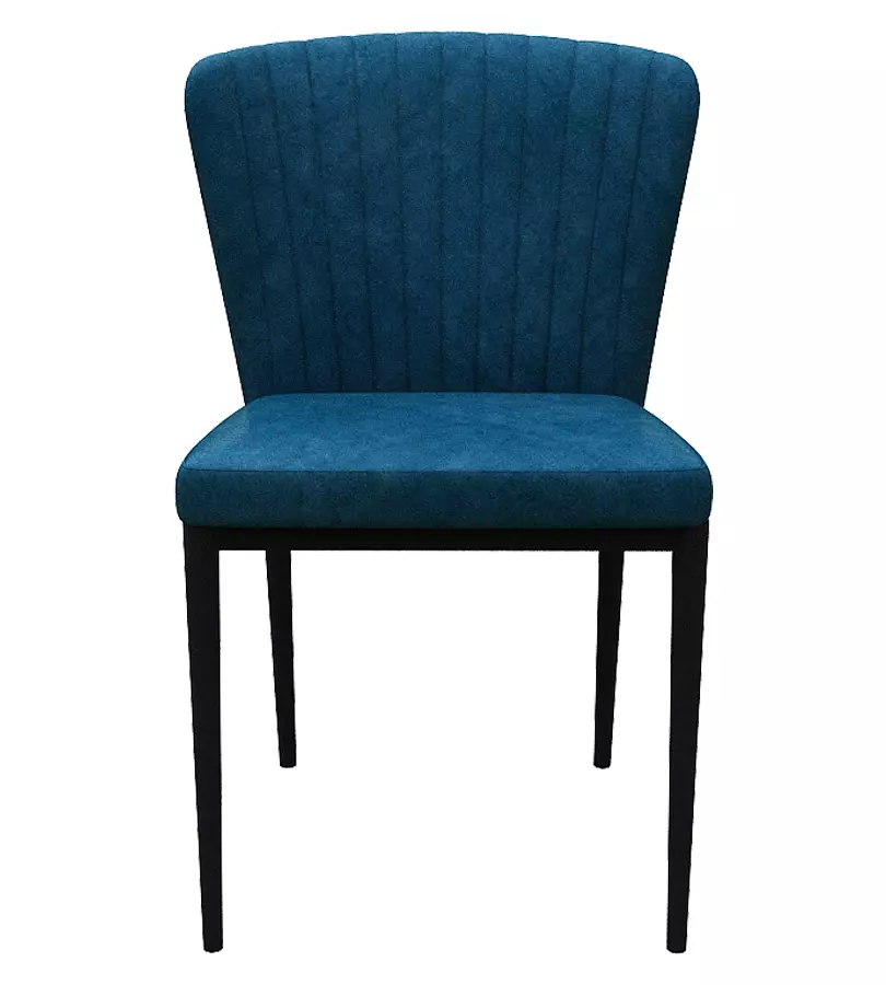 Chair velvet dining Low-poly 3D model_0