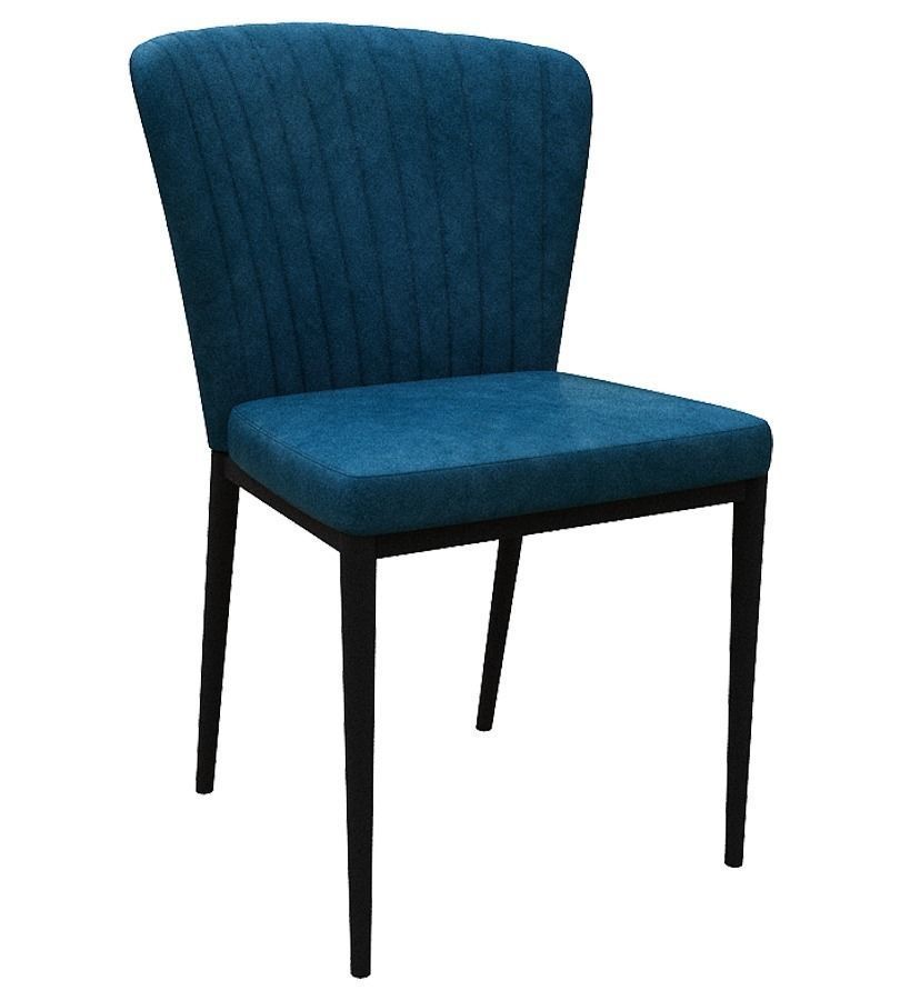 Chair velvet dining Low-poly 3D model_1