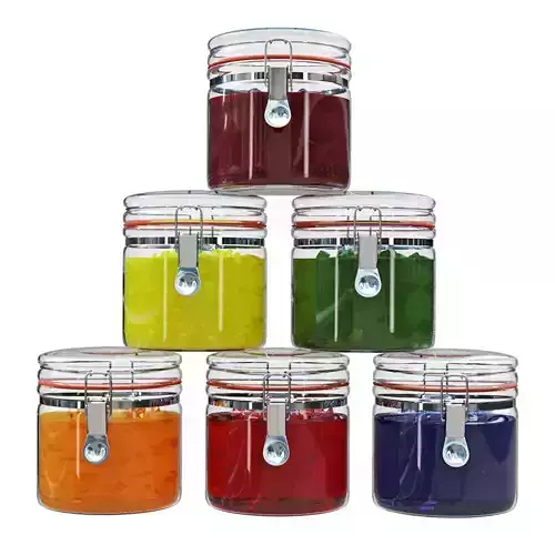Jam in glass jars