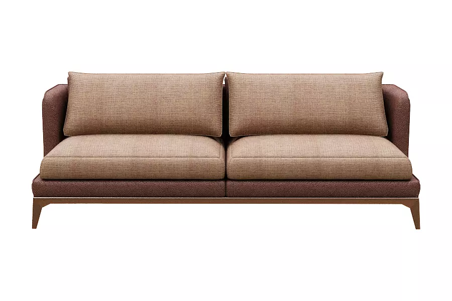 Sofa 2 seater Low-poly 3D model_0