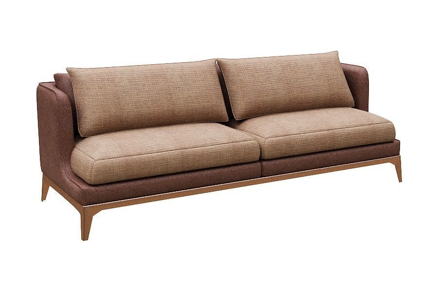 Sofa 2 seater Low-poly 3D model_1