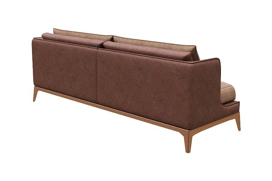 Sofa 2 seater Low-poly 3D model_4