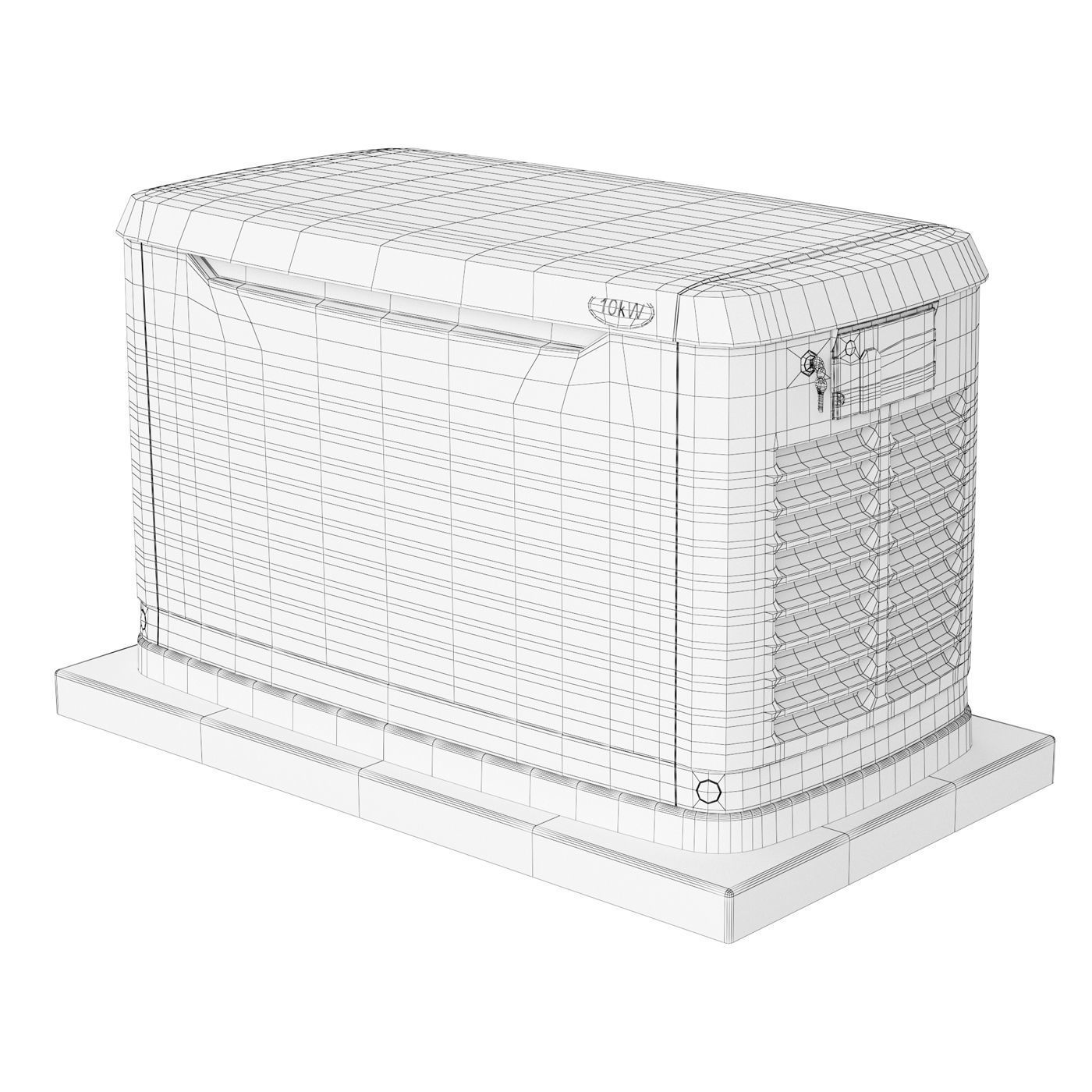 Generac Gas Generator 3D model_4