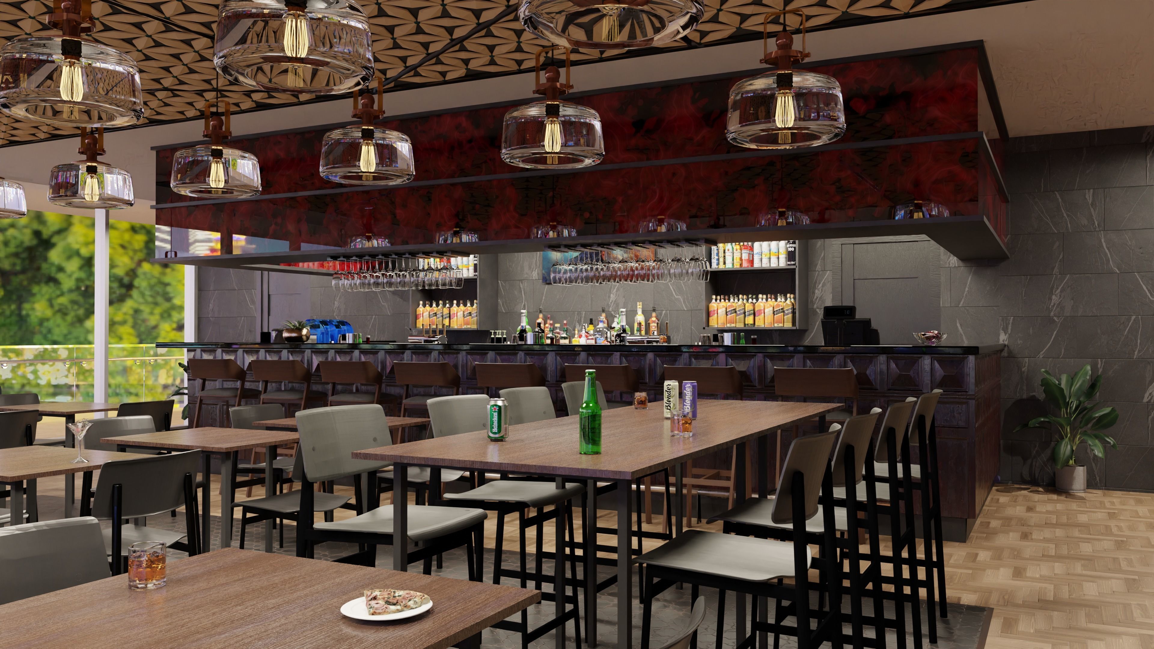 Bar Interior 3D model_3