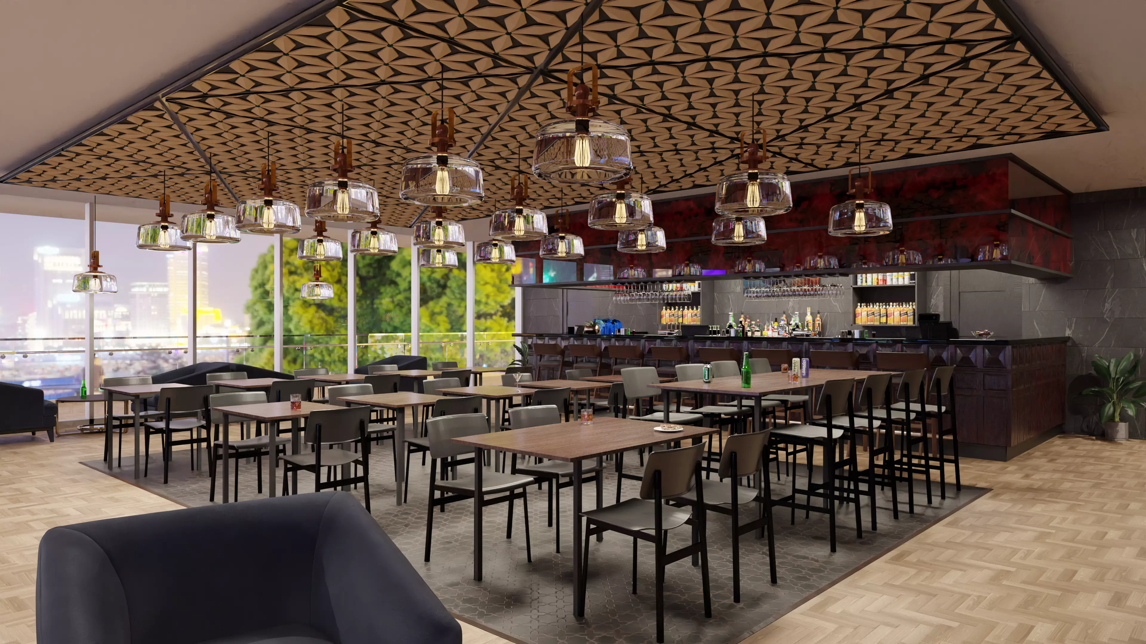 Bar Interior 3D model_0