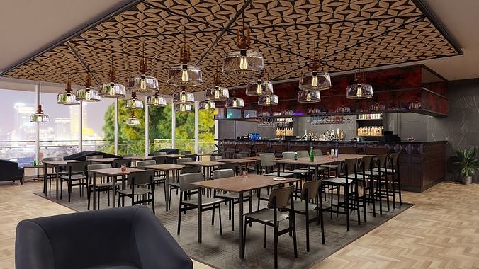 Bar Interior 3D model