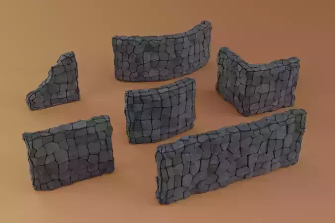  Stone Wall Building Set
