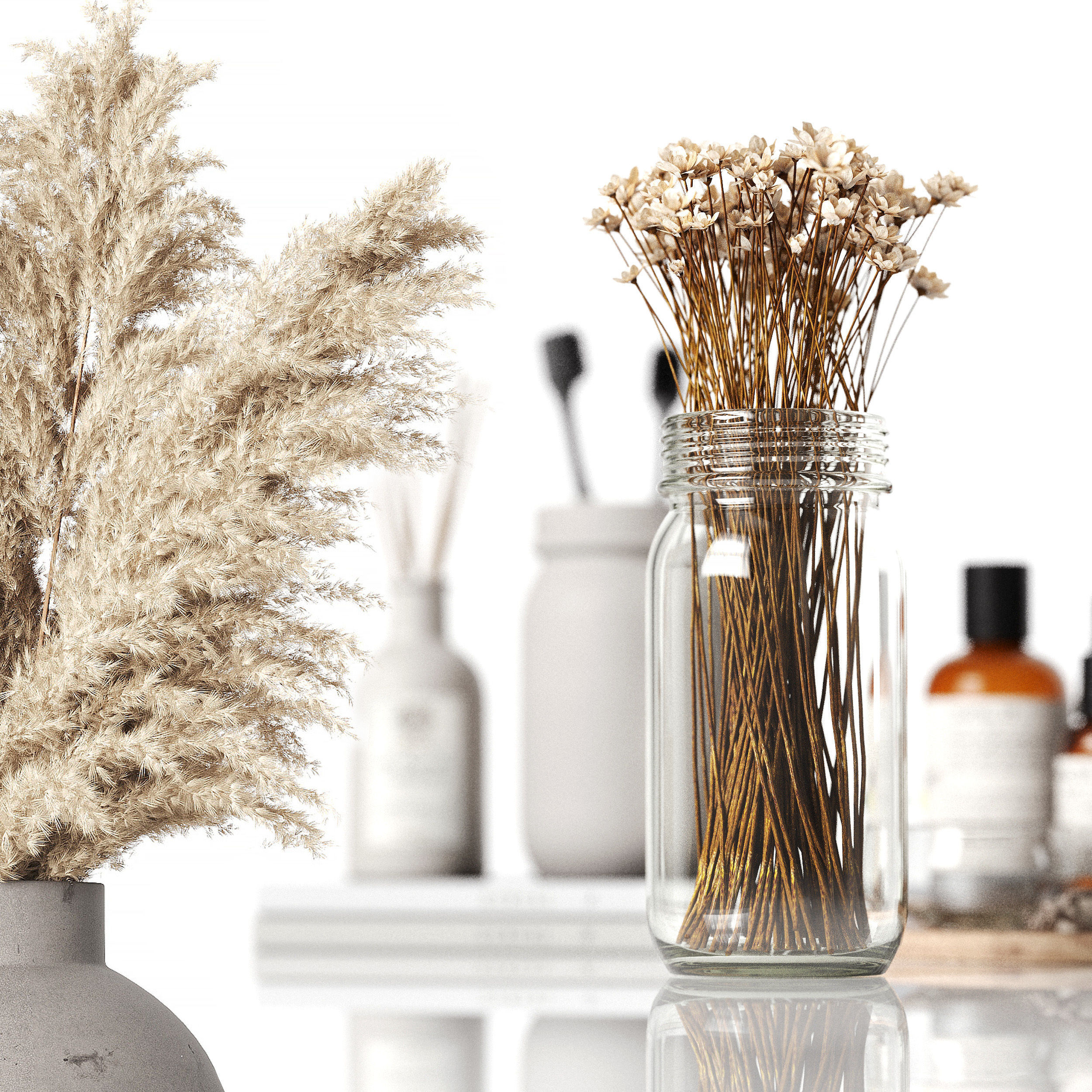 Decorative set fot  the bathroom 3D model_2