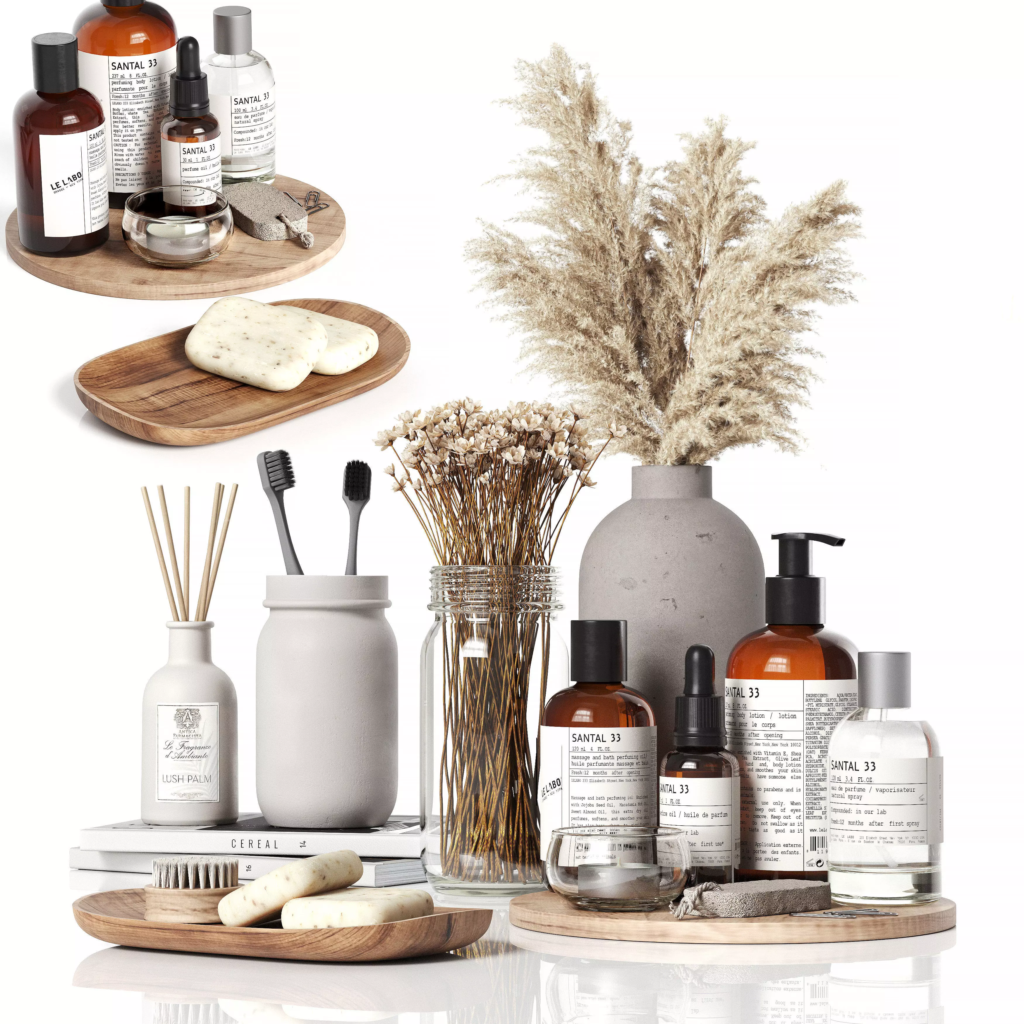 Decorative set fot  the bathroom 3D model_0