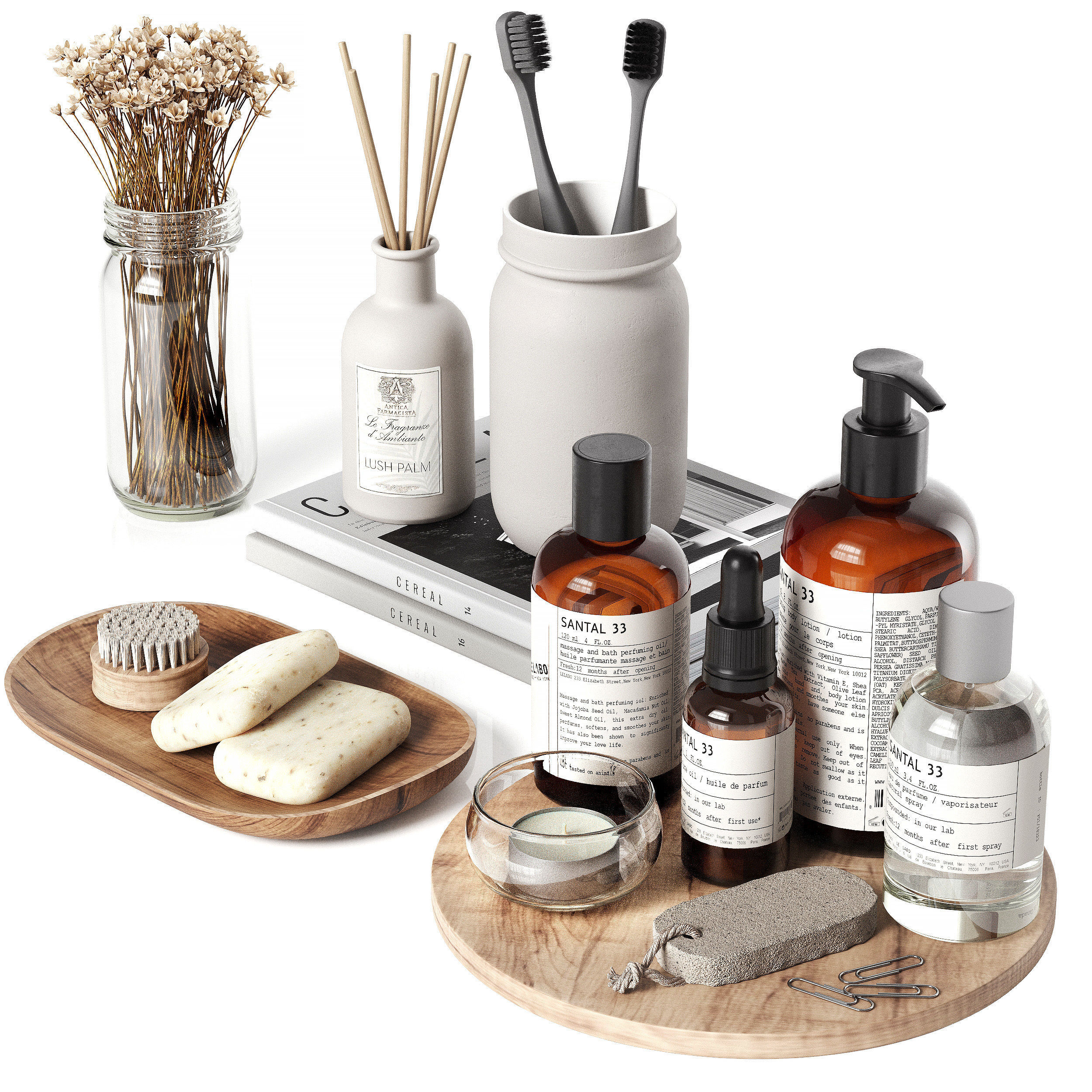 Decorative set fot  the bathroom 3D model_1