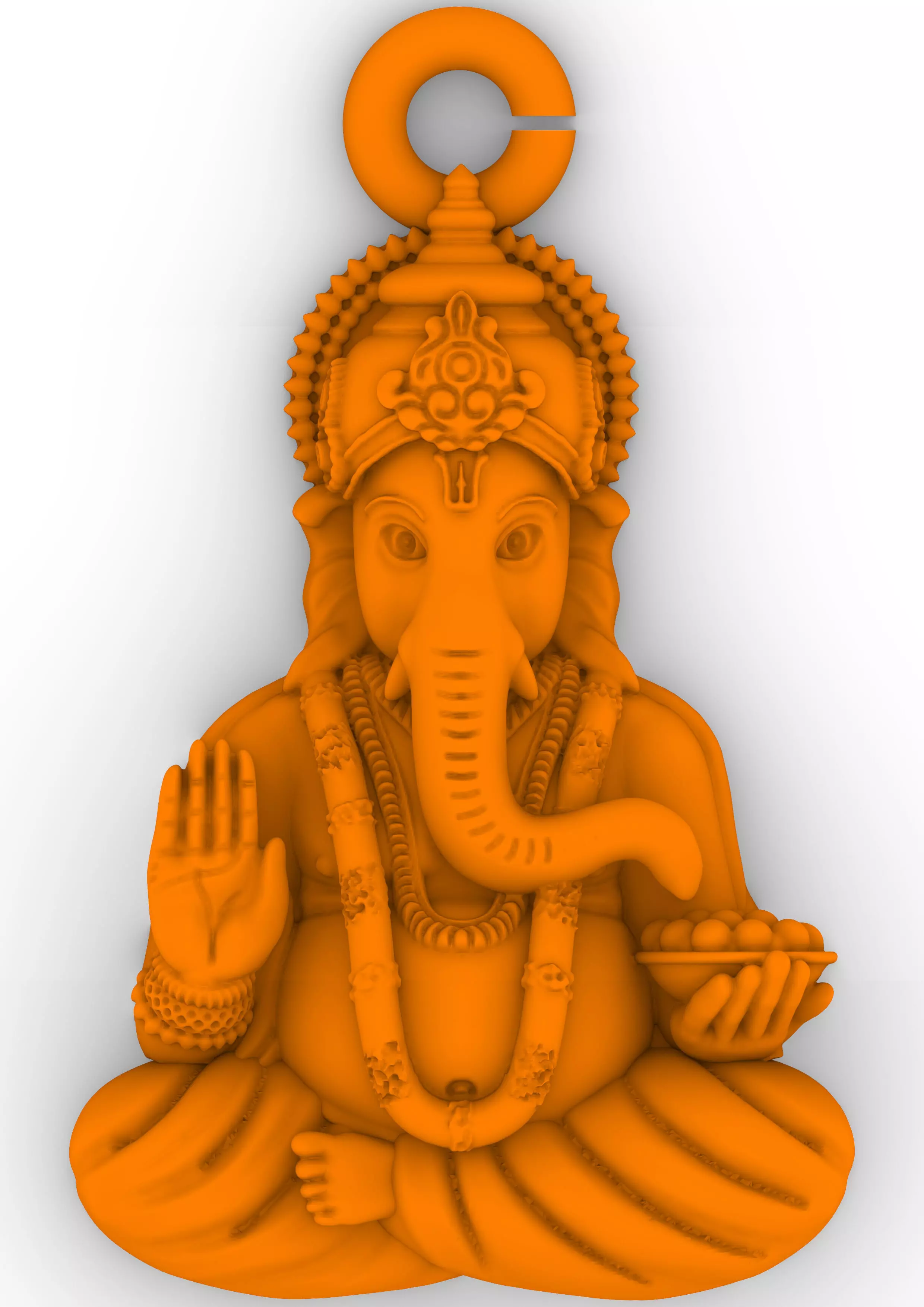 GOD GANESH PENDANT 3D model