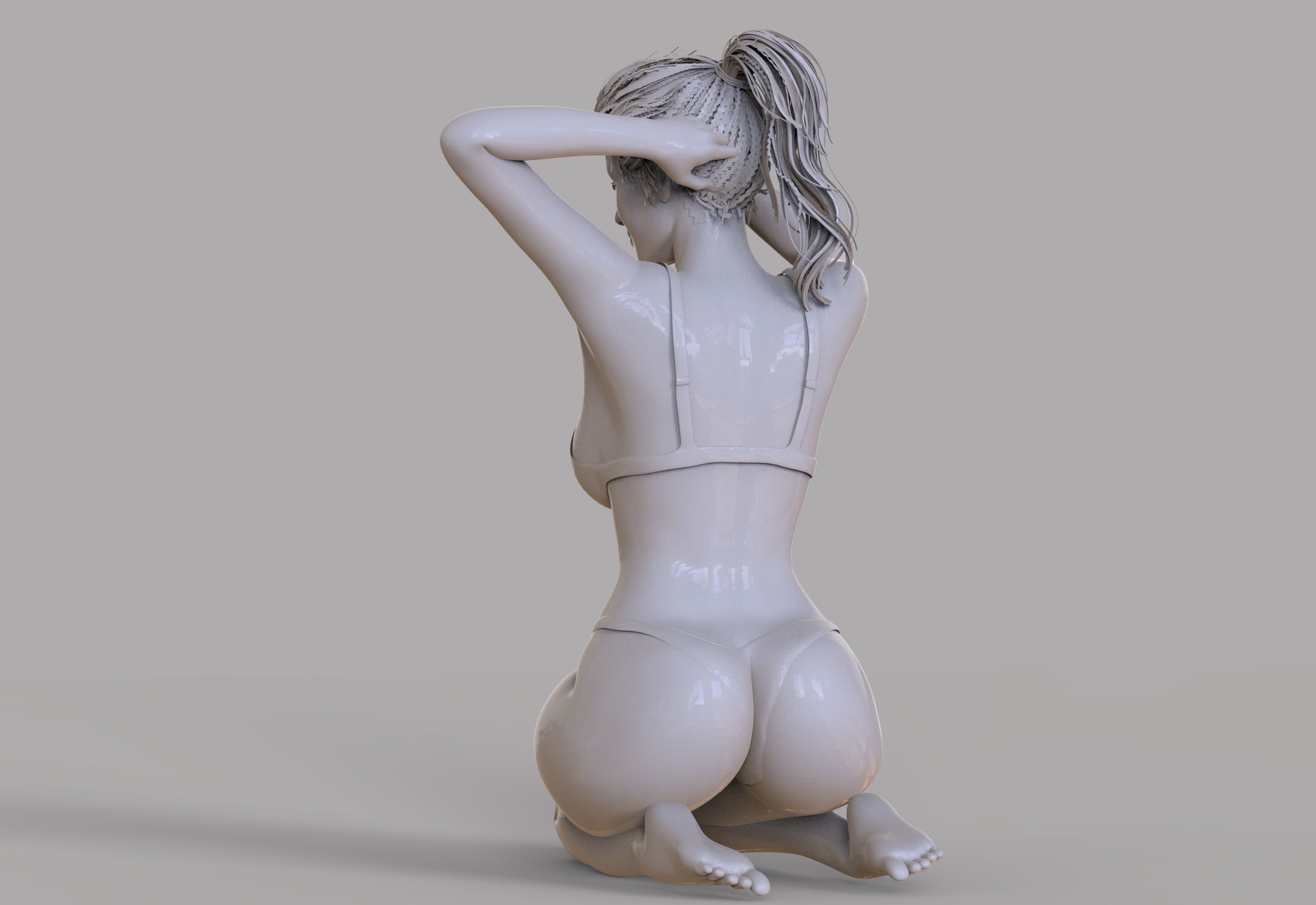 The Bikii Girl  3D print model_4