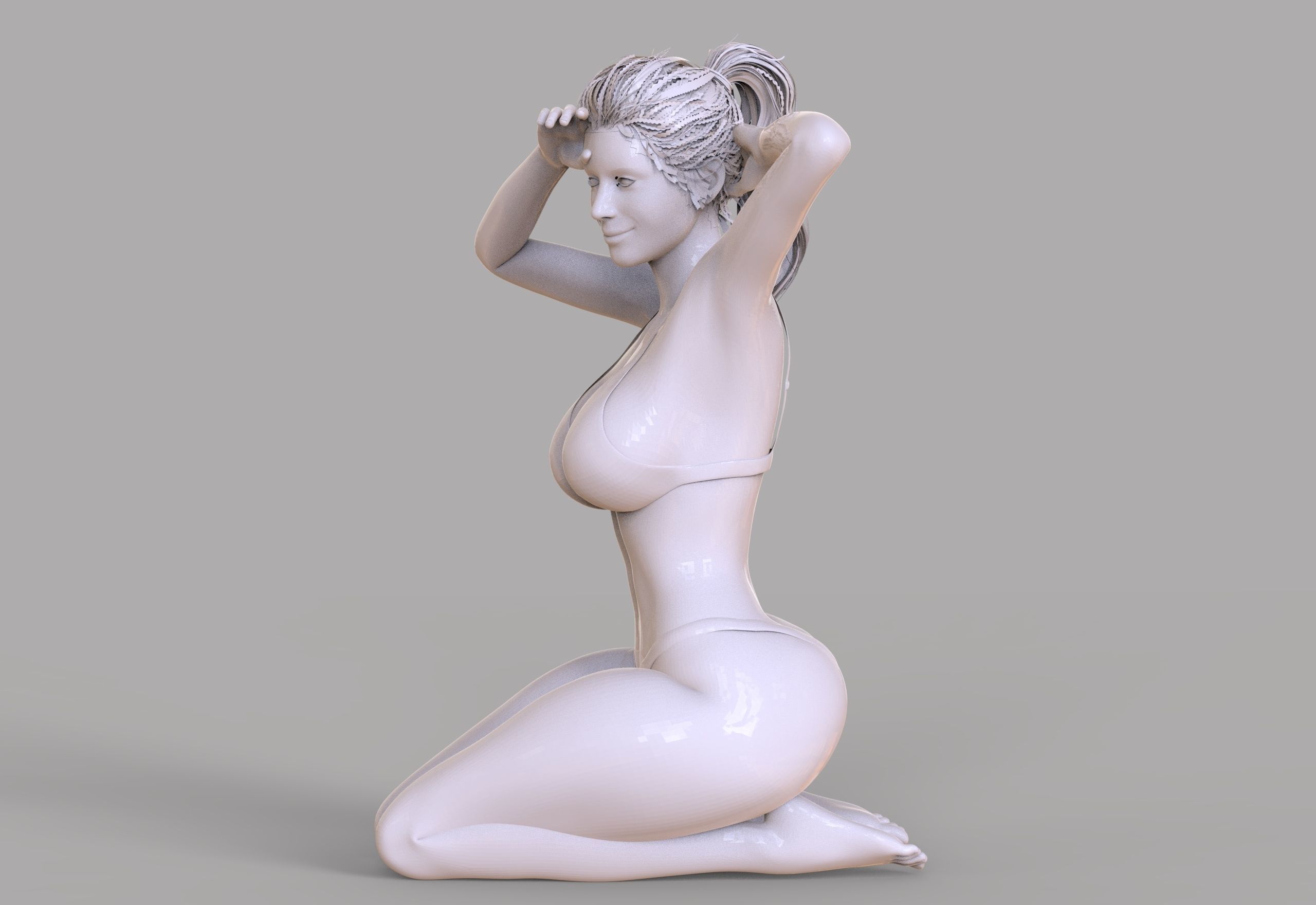 The Bikii Girl  3D print model_2