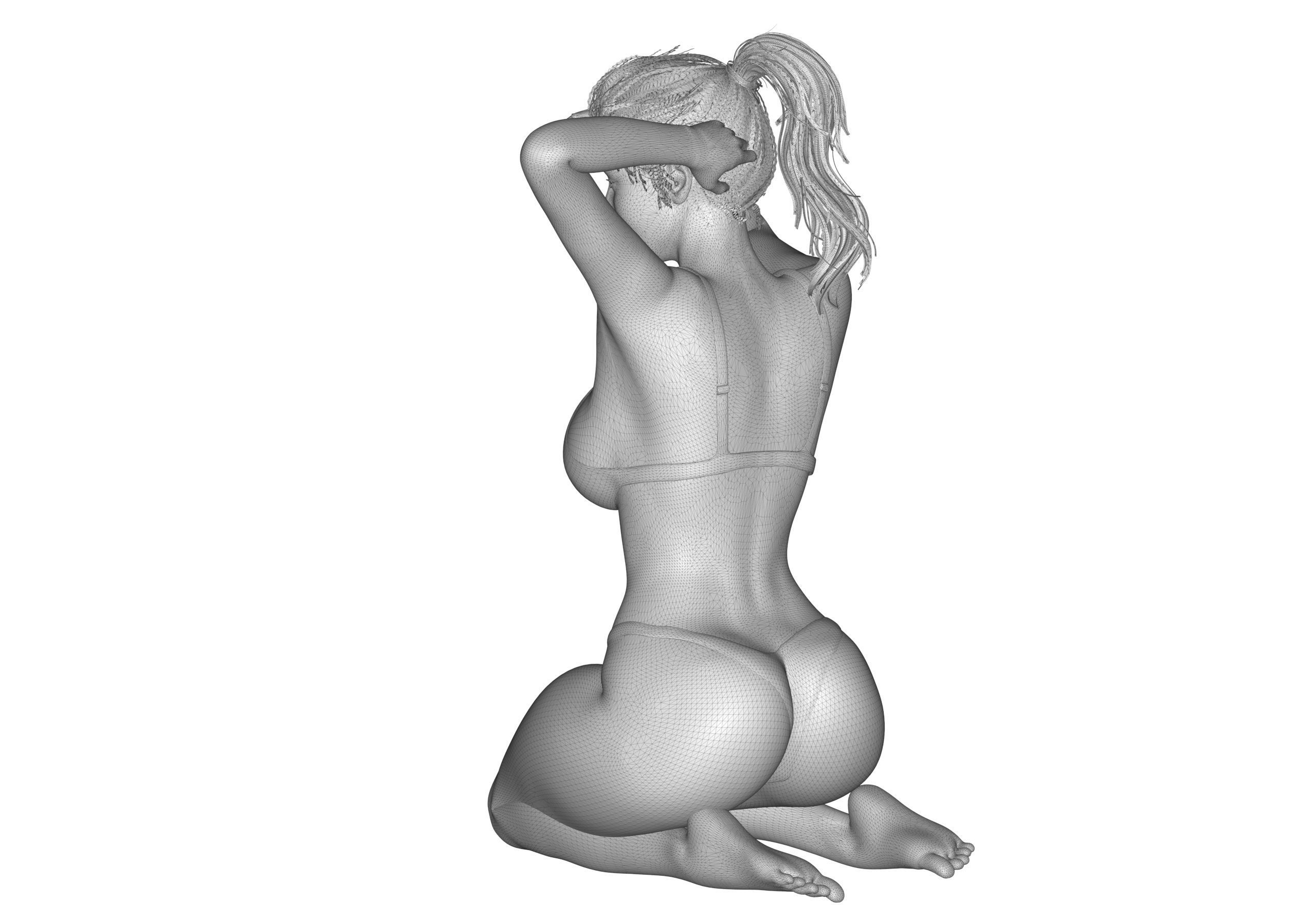 The Bikii Girl  3D print model_6