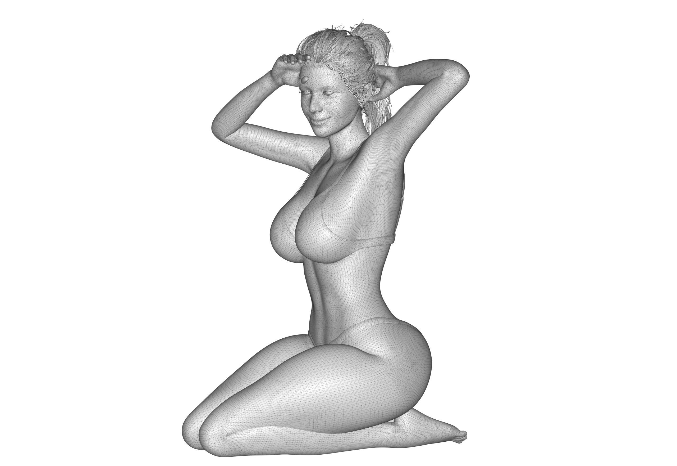 The Bikii Girl  3D print model_5
