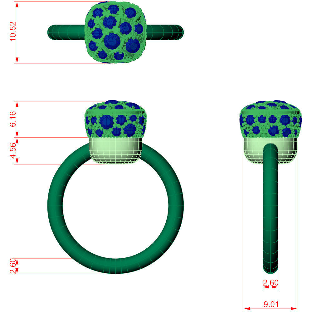 Nudo Petit Solitaire Ring 3D print model_8
