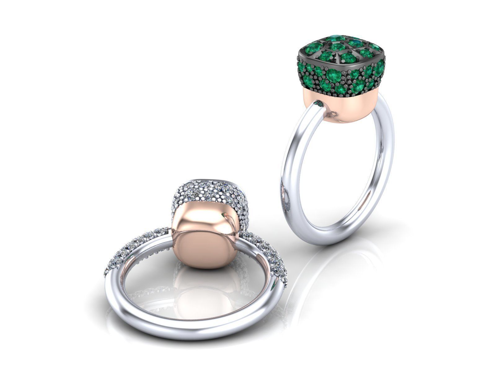 Nudo Petit Solitaire Ring 3D print model_1