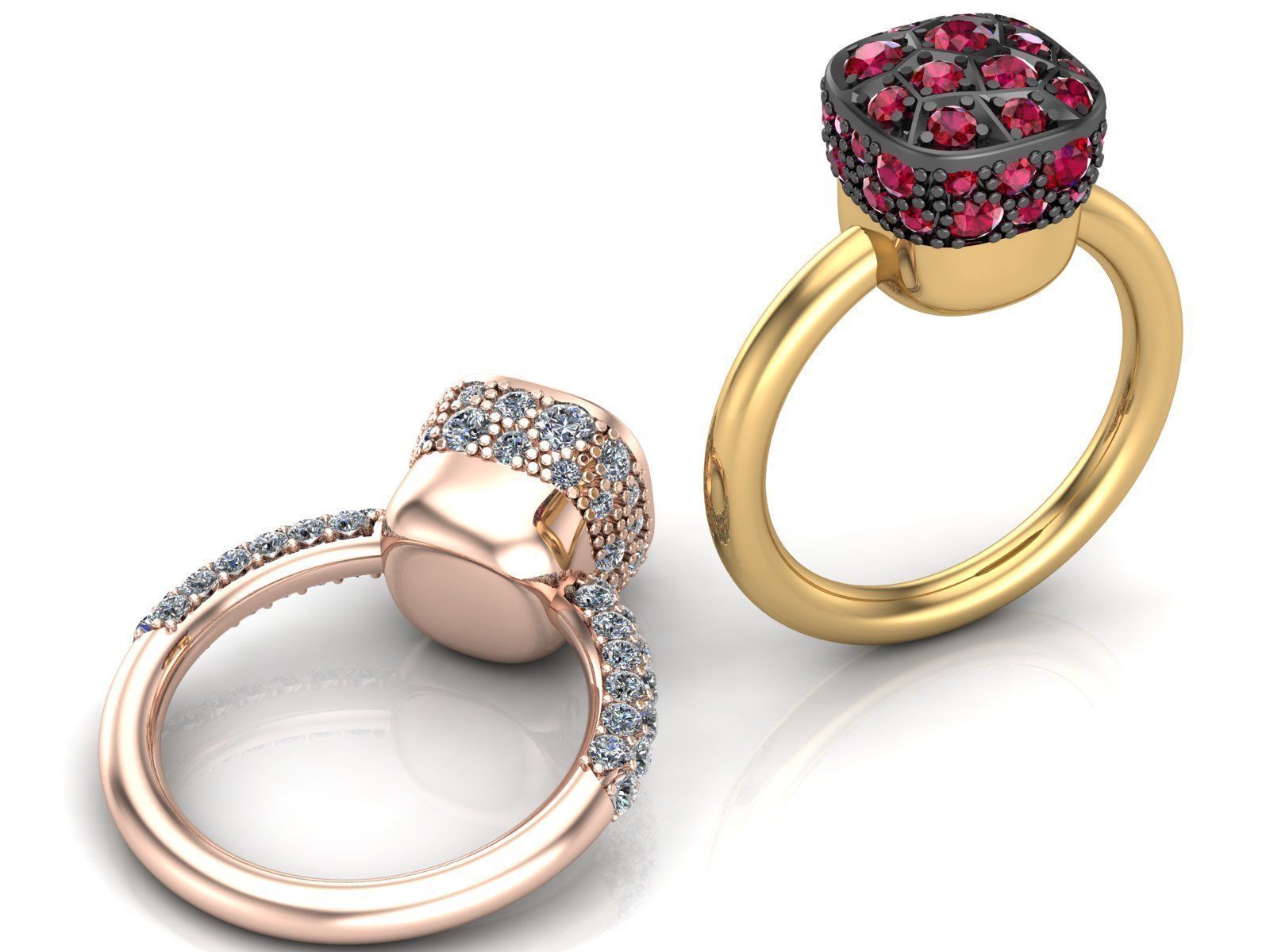 Nudo Petit Solitaire Ring 3D print model_3