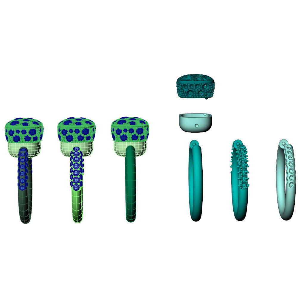 Nudo Petit Solitaire Ring 3D print model_12