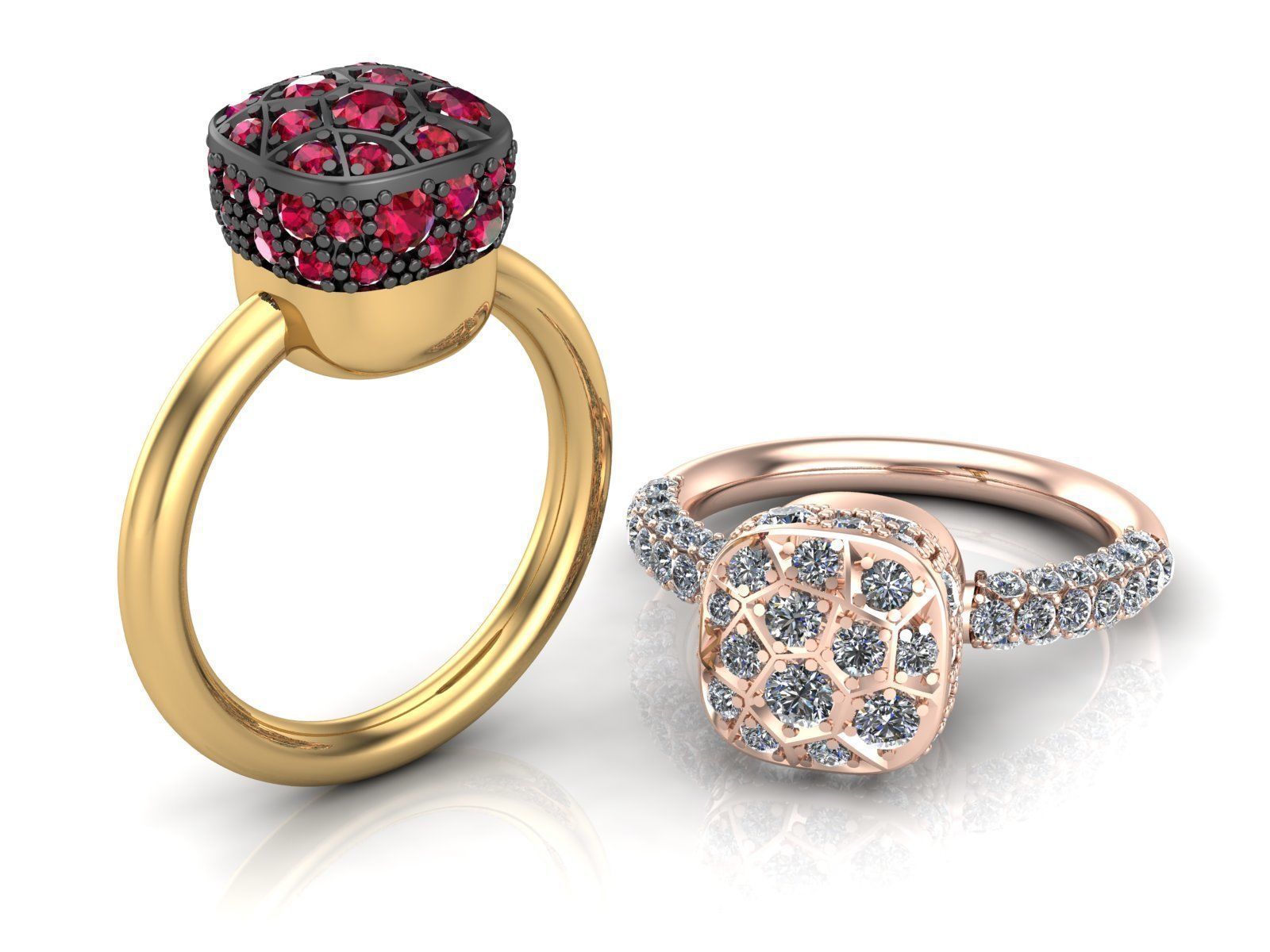 Nudo Petit Solitaire Ring 3D print model_4