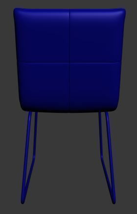 Chair dining with gold legs Low-poly 3D model_11
