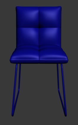Chair dining with gold legs Low-poly 3D model_6