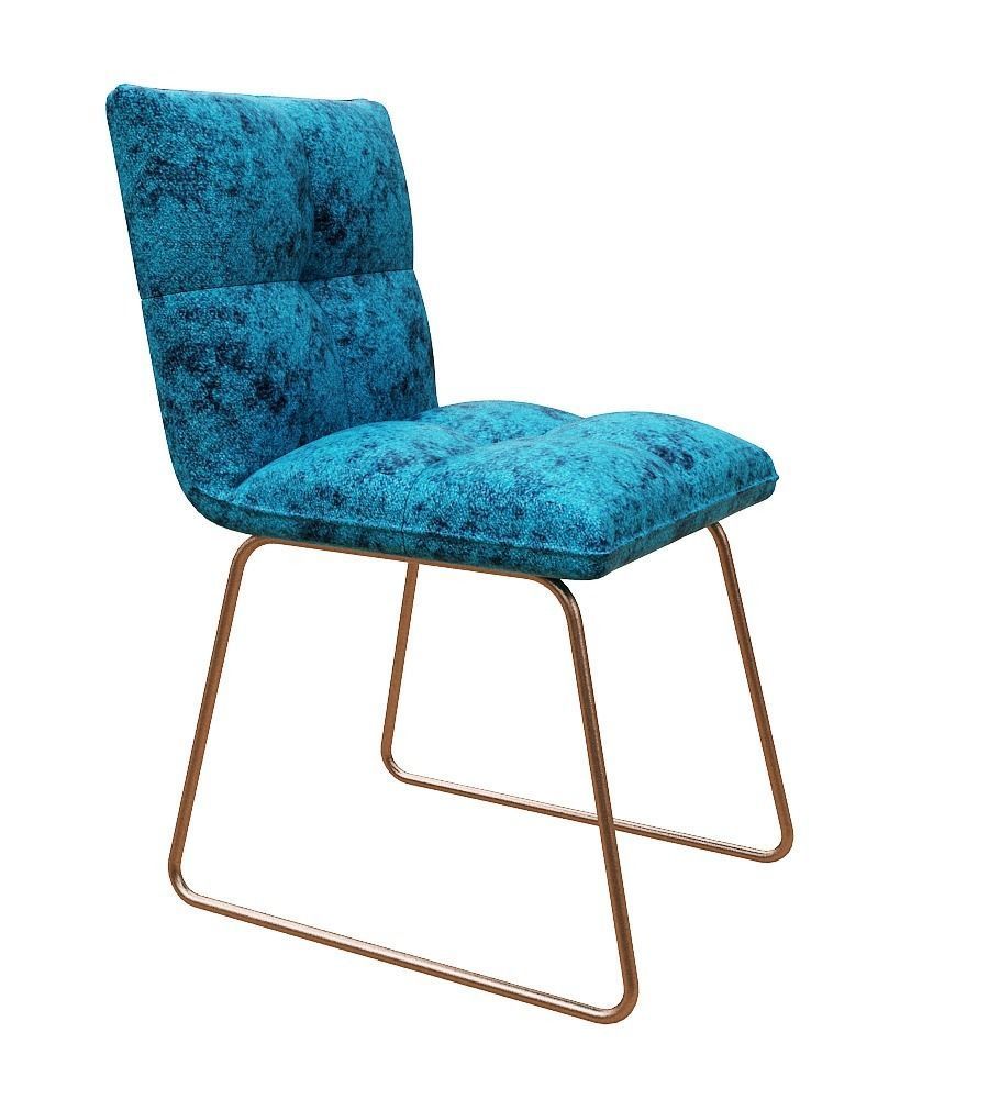 Chair dining with gold legs Low-poly 3D model_2