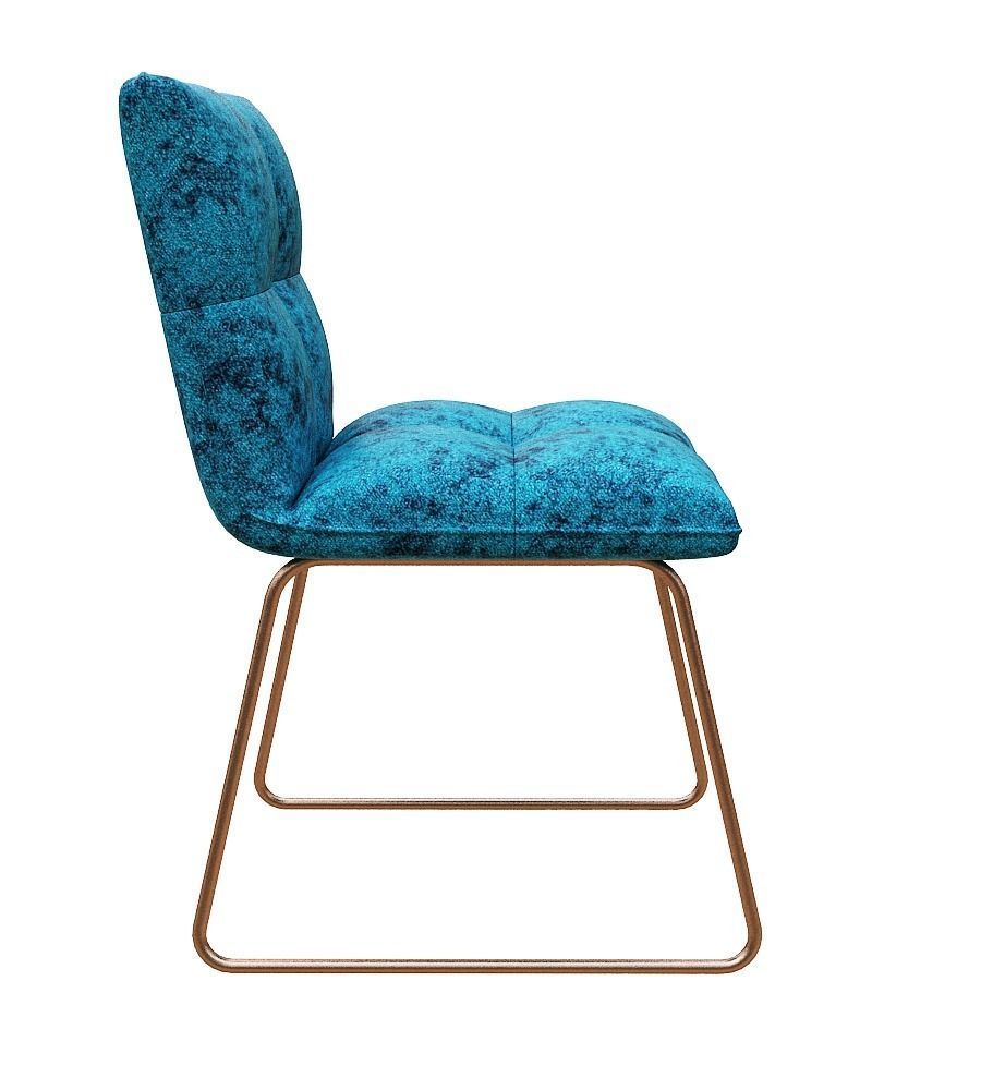 Chair dining with gold legs Low-poly 3D model_3