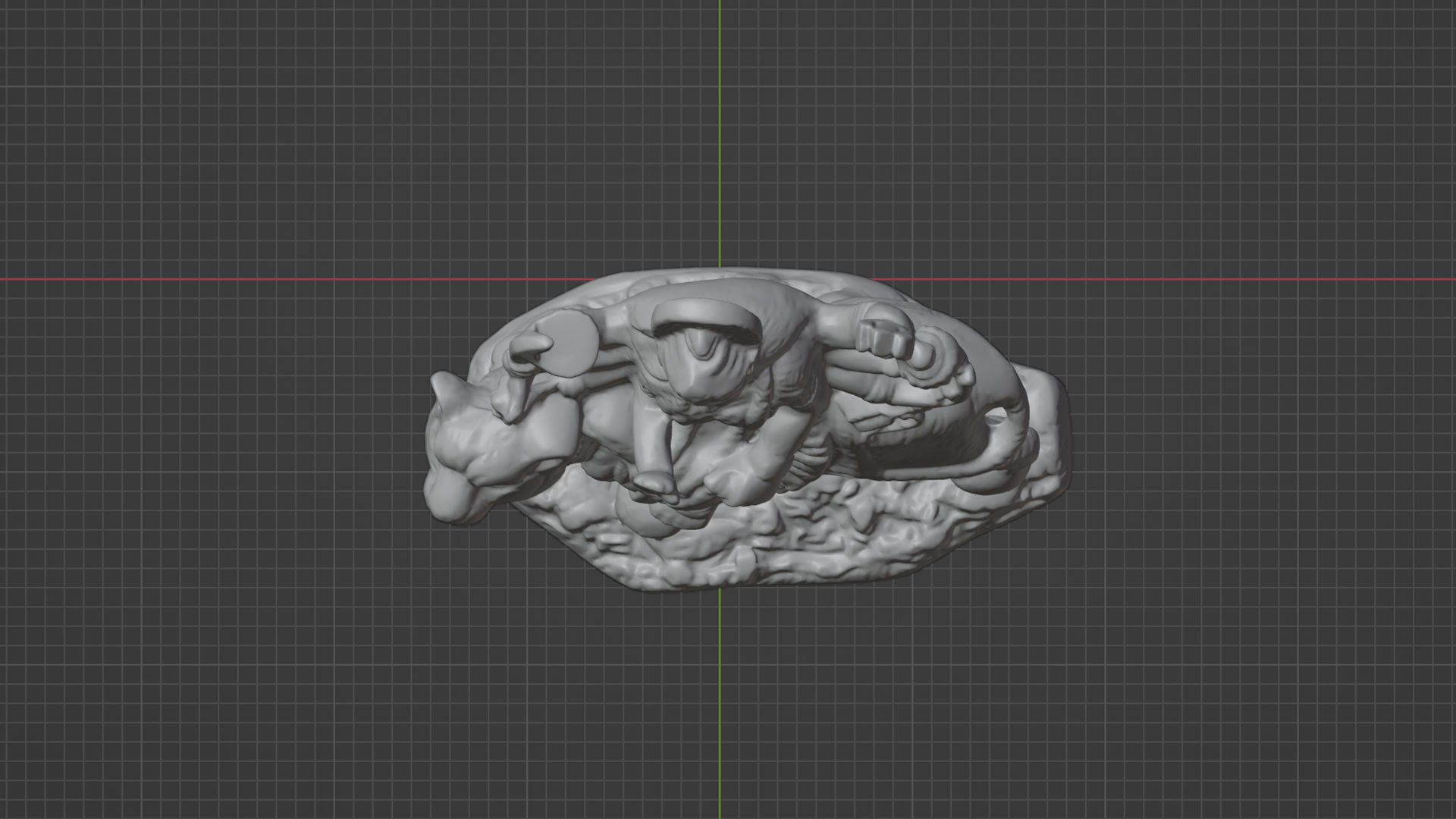 Hindu goddess statue model 3D model_3