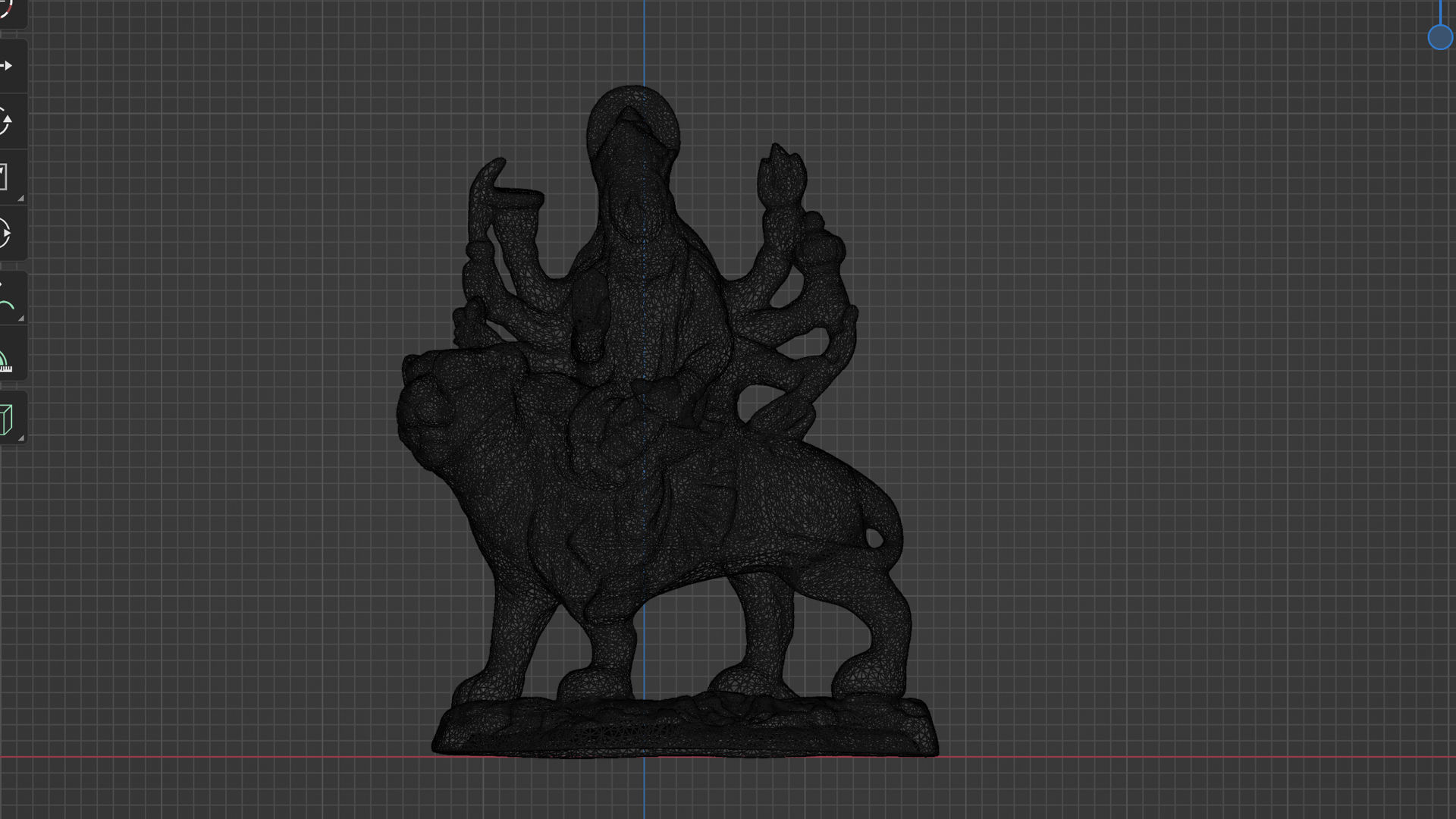 Hindu goddess statue model 3D model_2