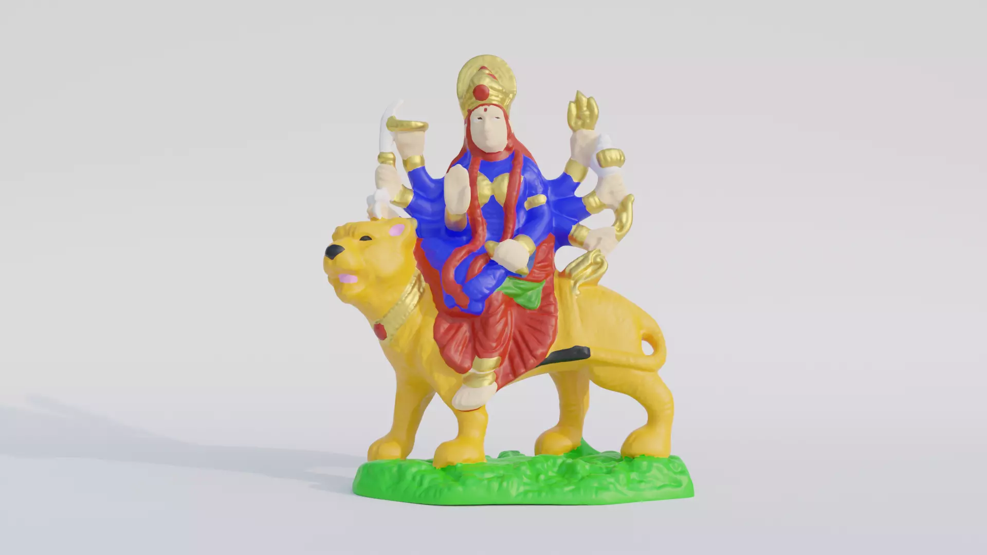 Hindu goddess statue model 3D model_0