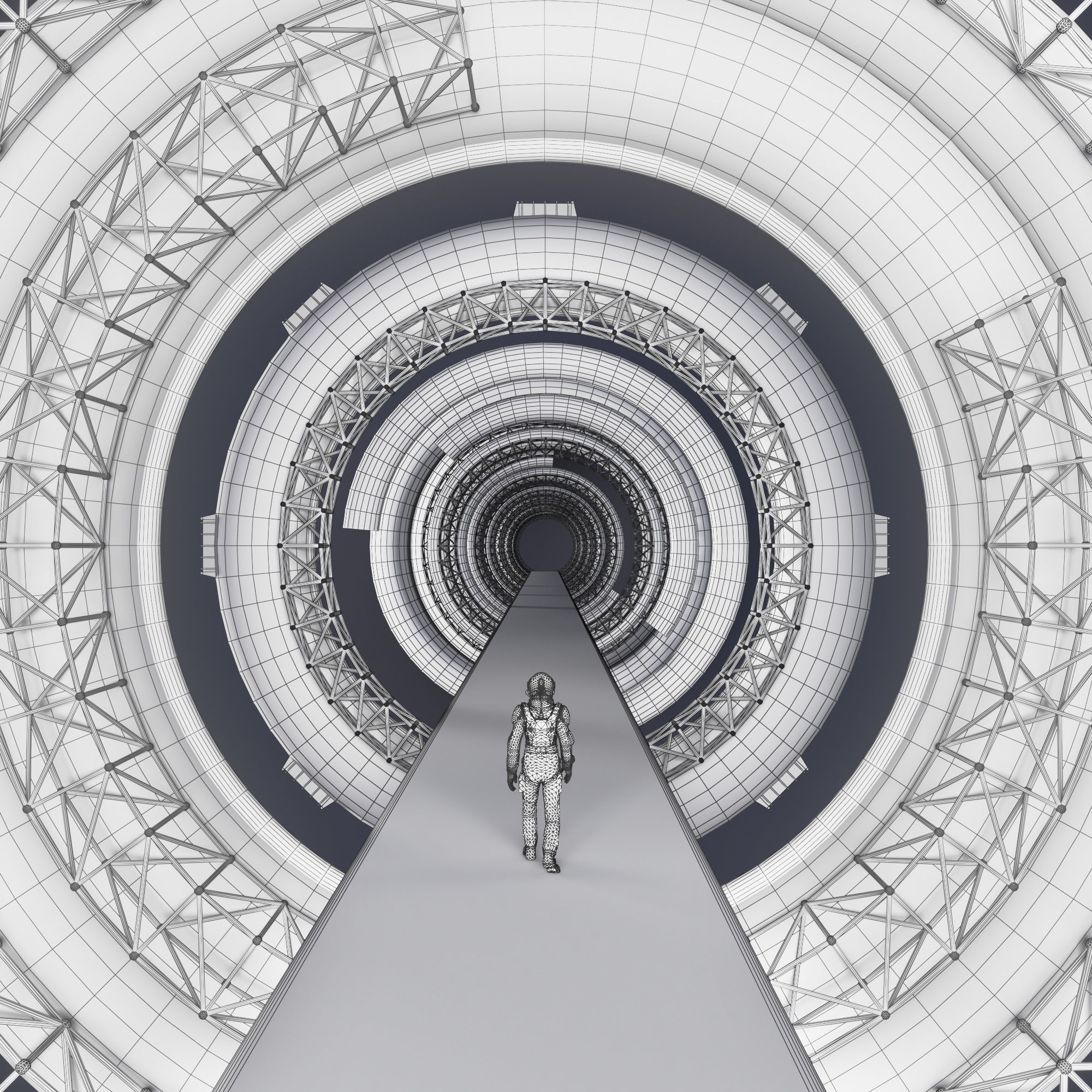 Space Bridge 3D model_4