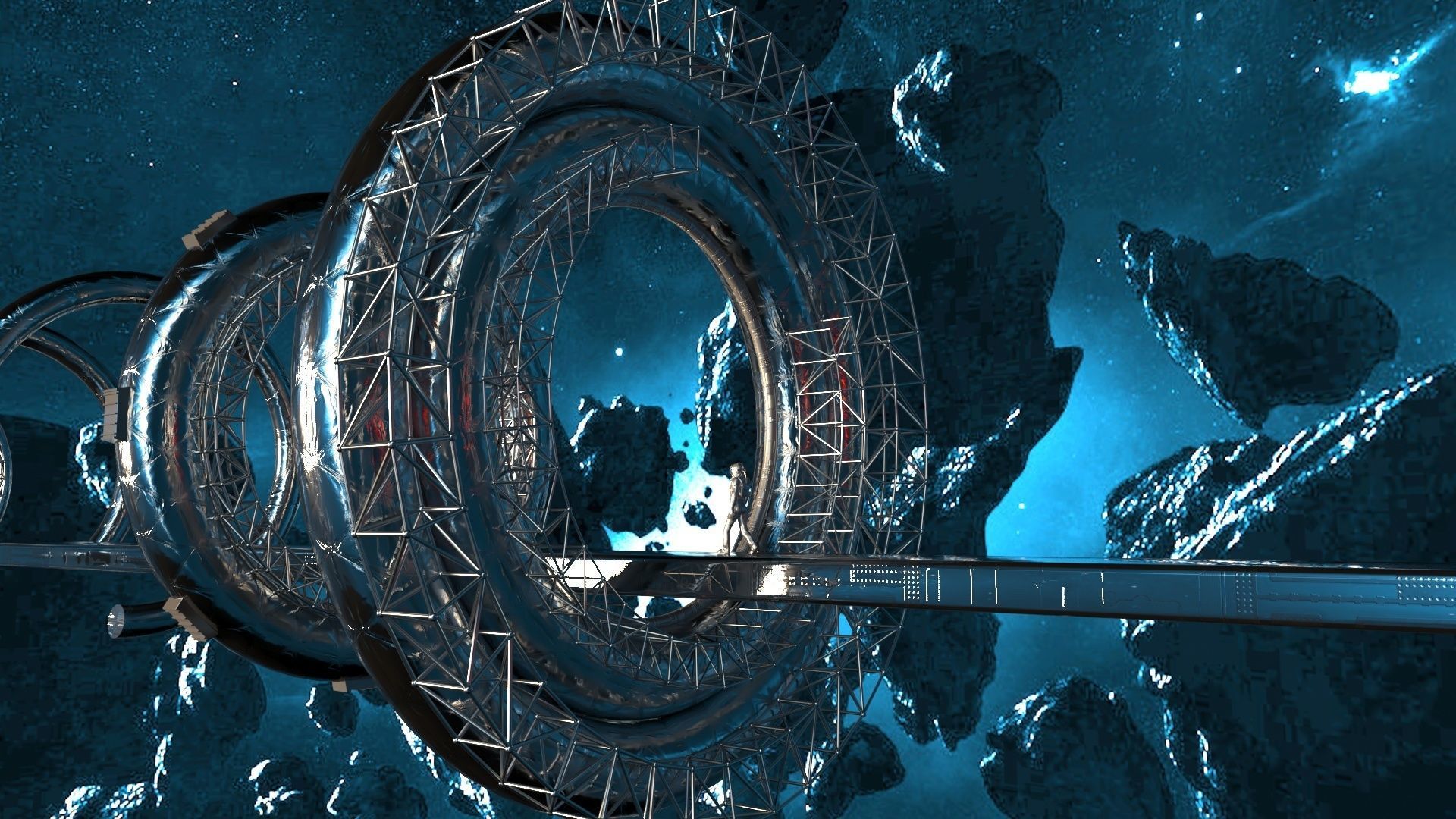 Space Bridge 3D model_2