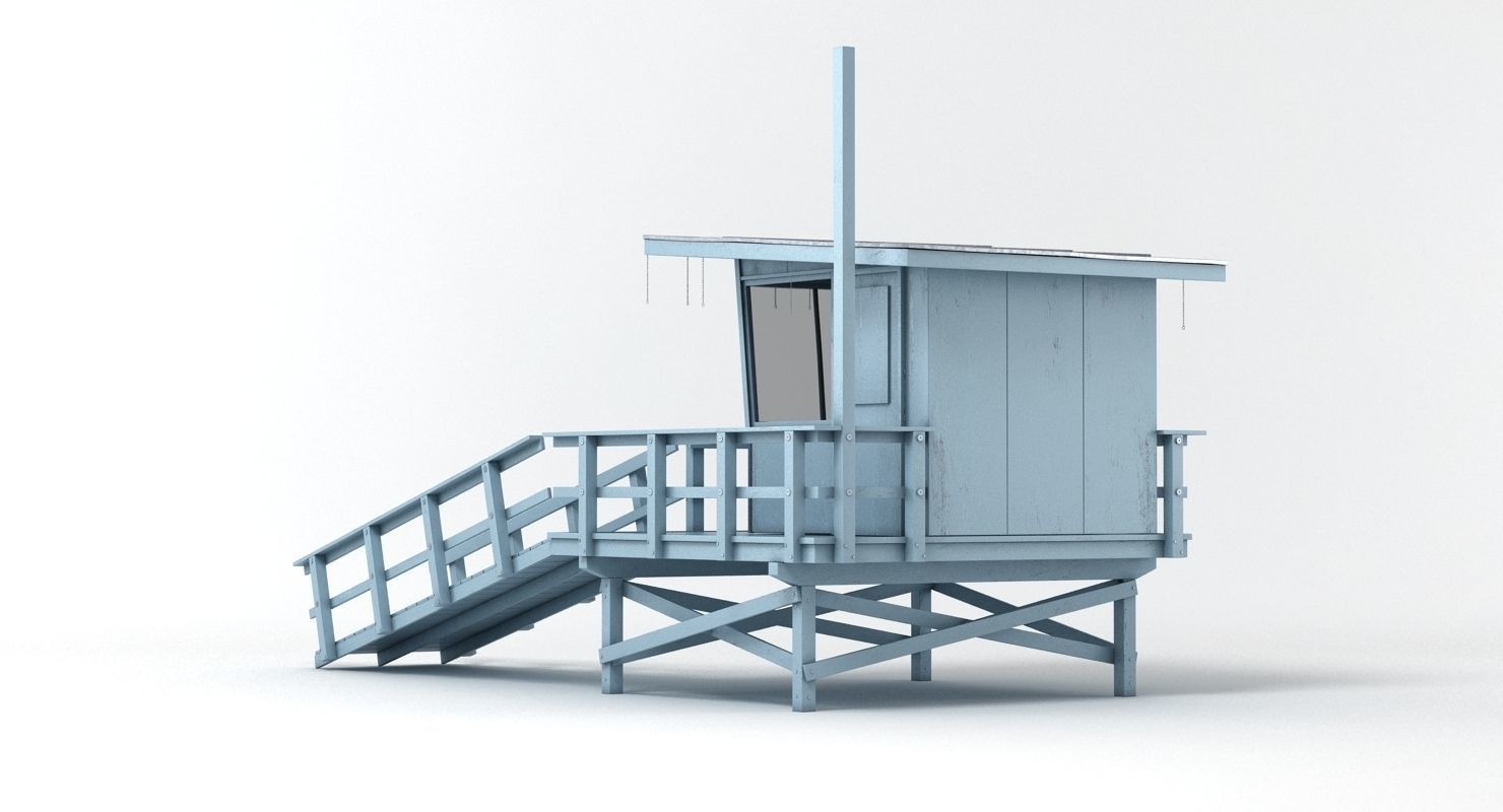 Beach Lifeguard Station 3D model_10