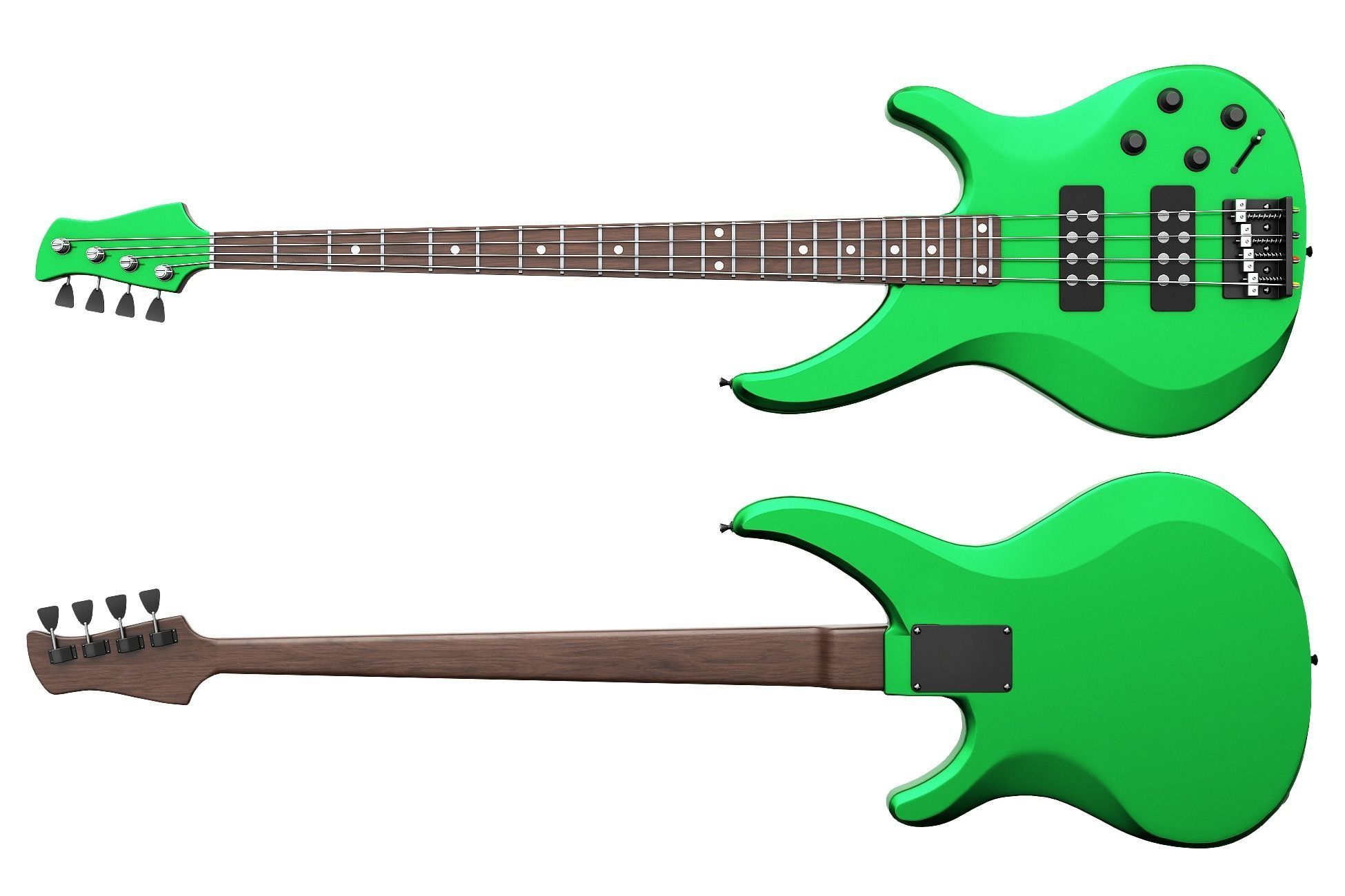 Bass Guitar Collection Low-poly 3D model_14