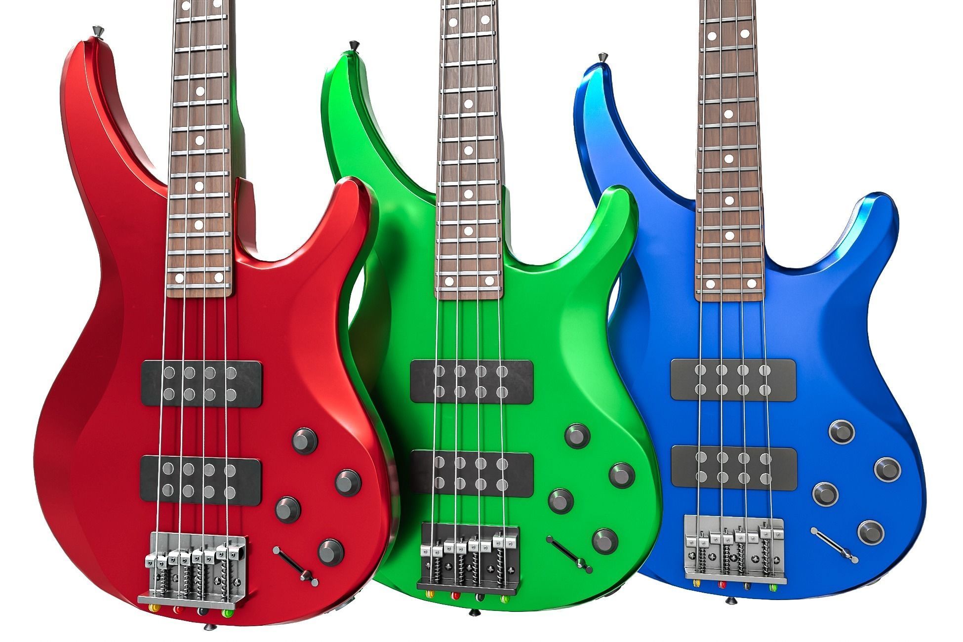 Bass Guitar Collection Low-poly 3D model_21