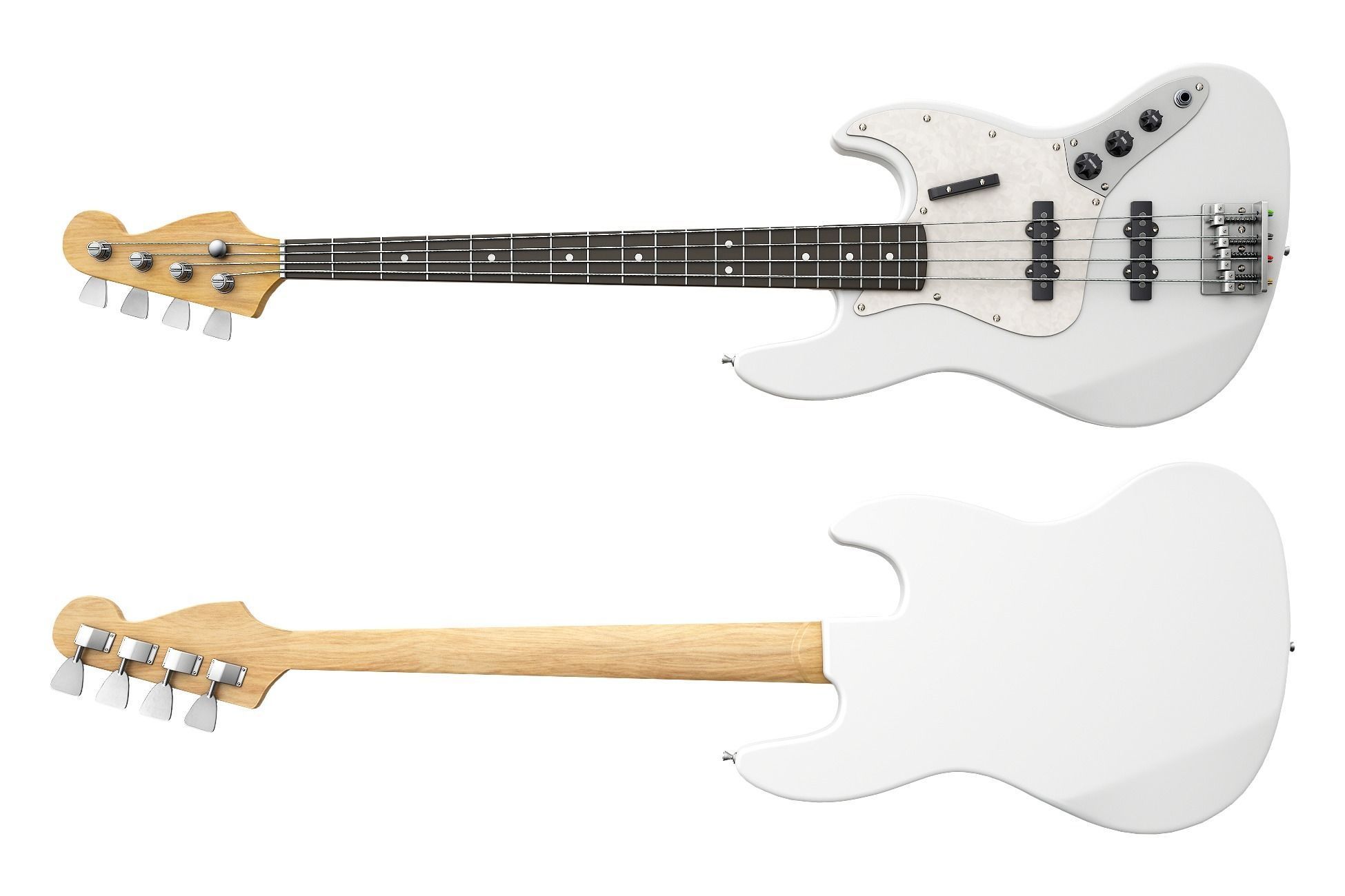 Bass Guitar Collection Low-poly 3D model_8