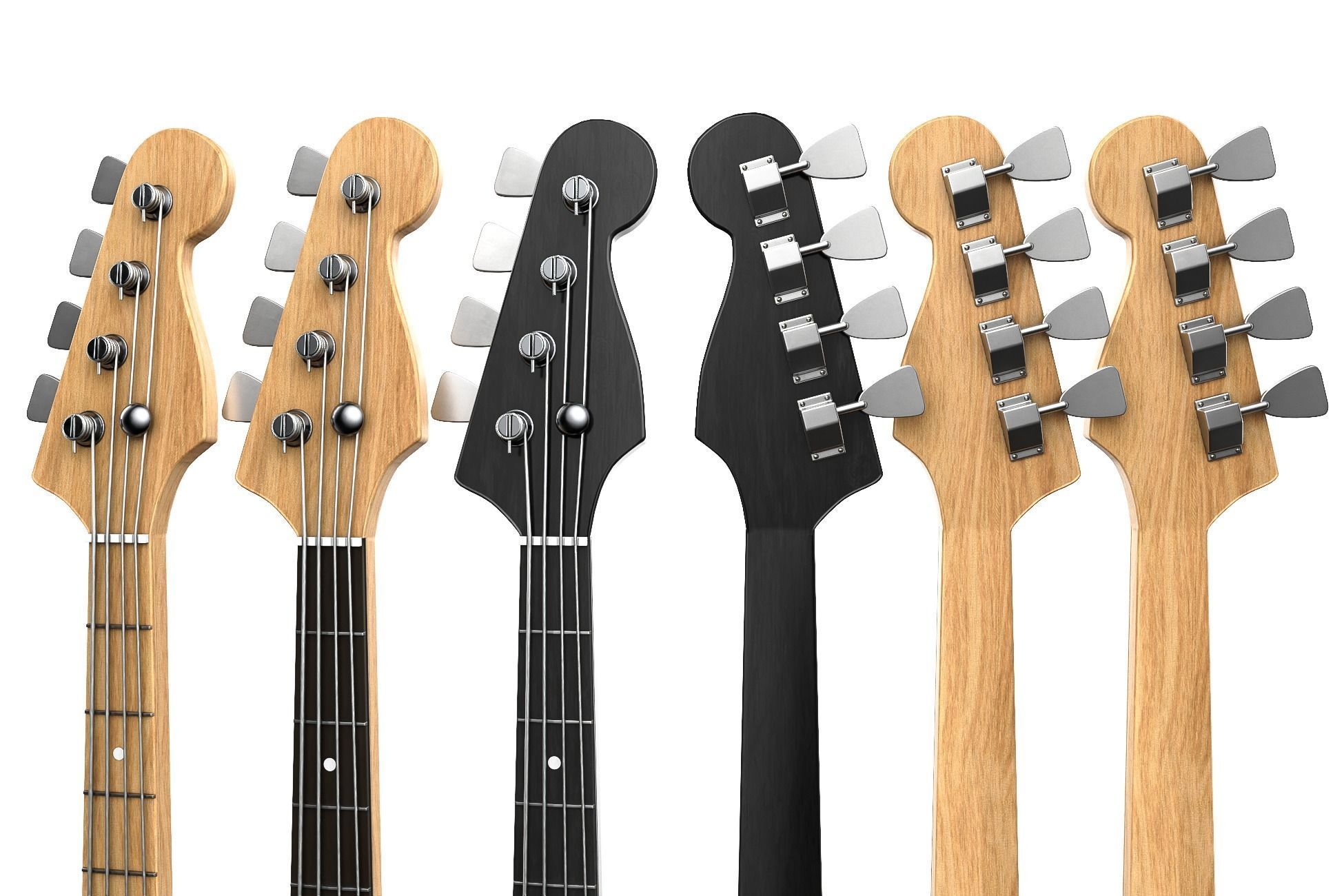Bass Guitar Collection Low-poly 3D model_16