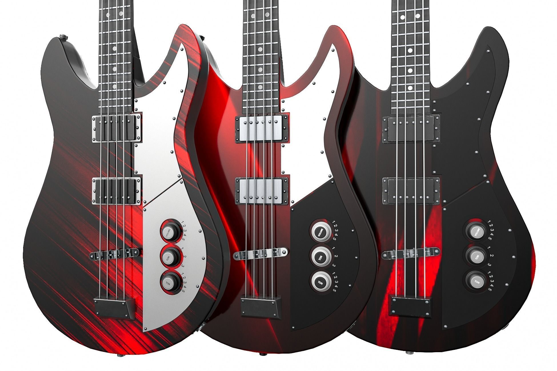Bass Guitar Collection Low-poly 3D model_19